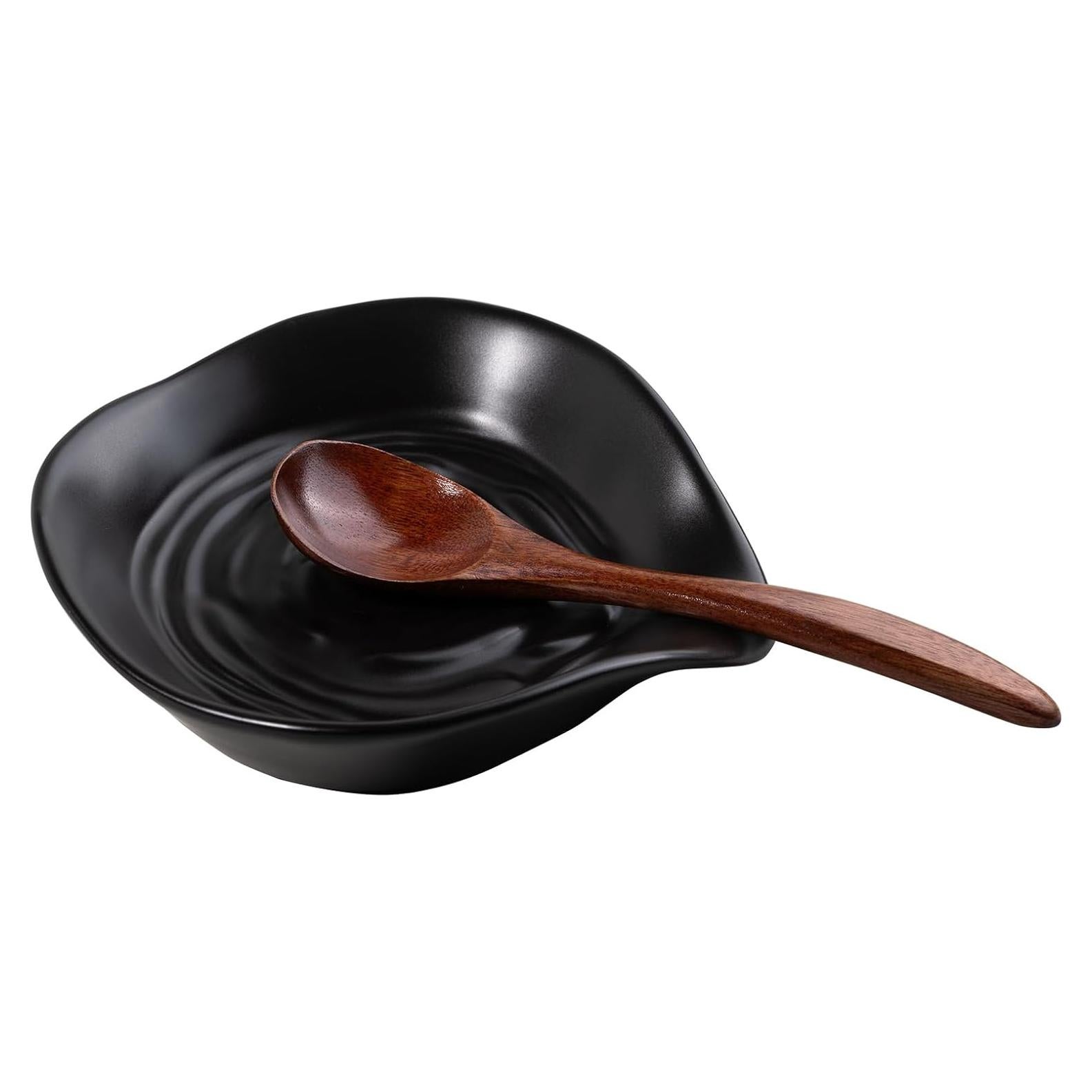 Soporte para Cucharas de Cerámica Karisky Negro 12.5 cm