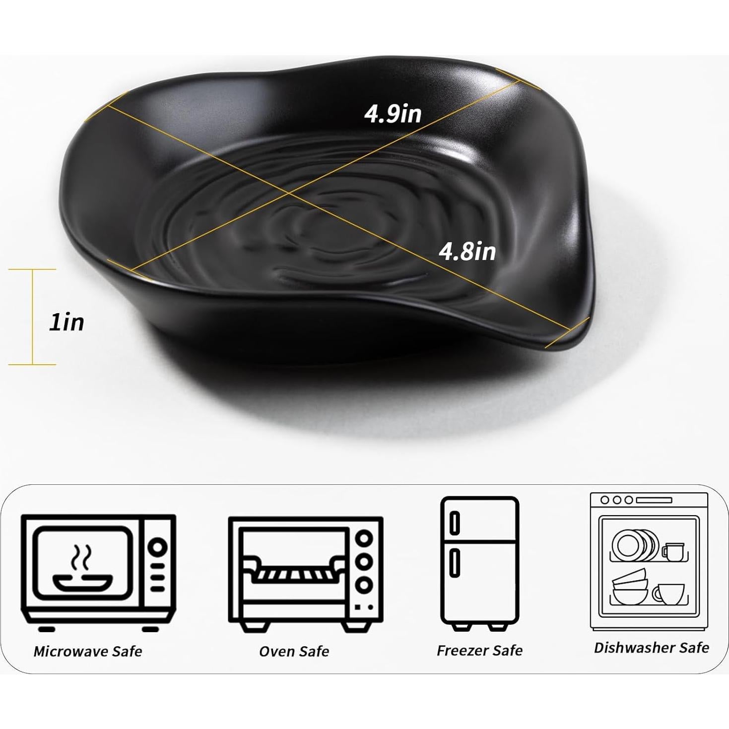 Soporte para Cucharas de Cerámica Karisky Negro 12.5 cm