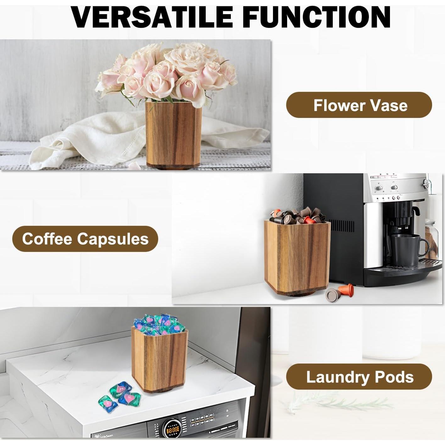 Soporte de Utensilios de Cocina RedCall de Madera de Acacia 360°