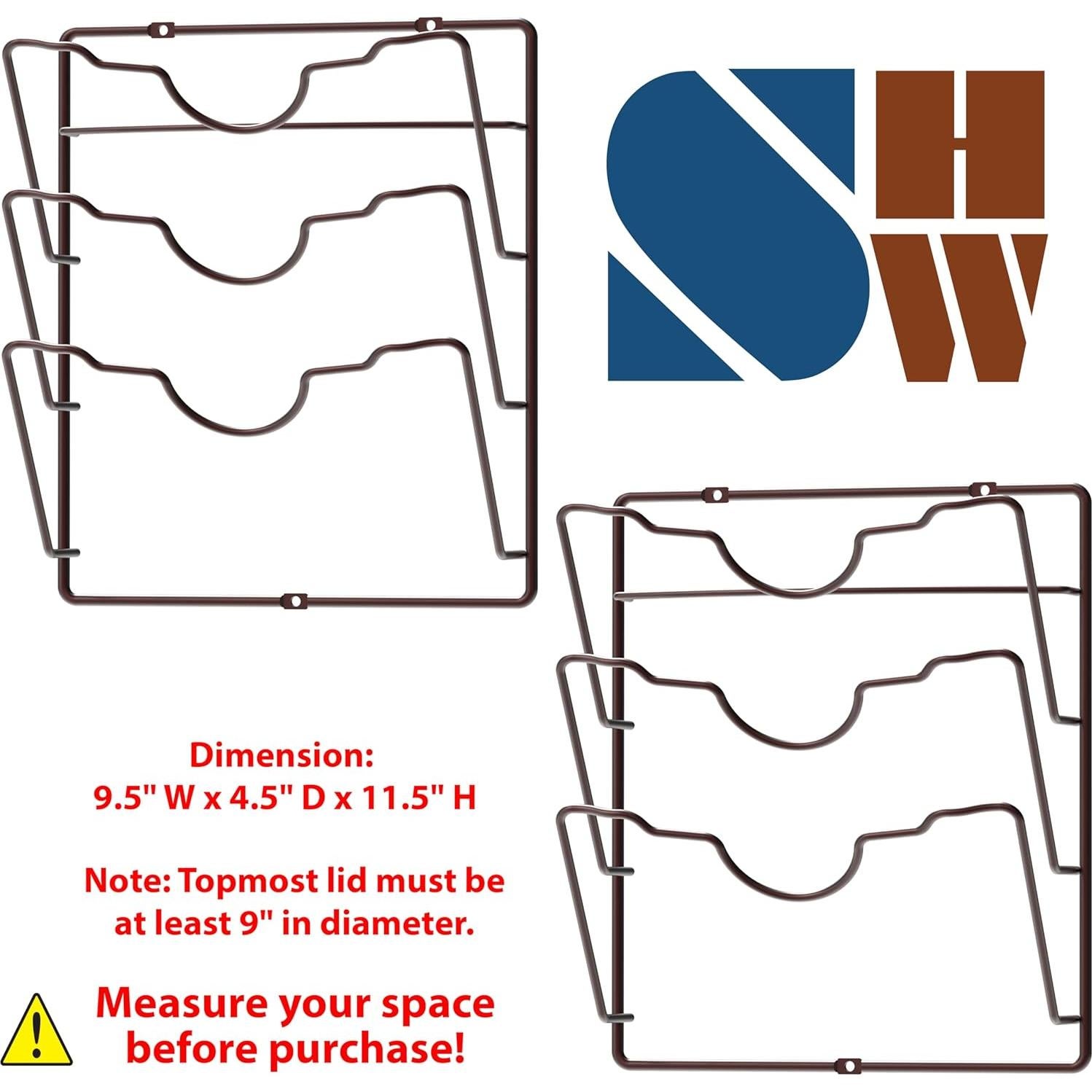 Organizador de tapas de ollas Simple Houseware bronce 2 paquetes