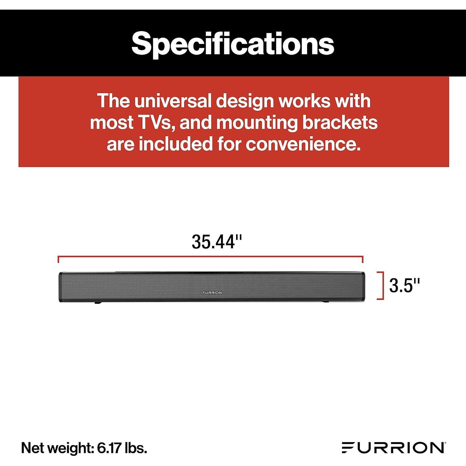 Barra de Sonido Furrion Aurora 2.1 con Subwoofer IP45