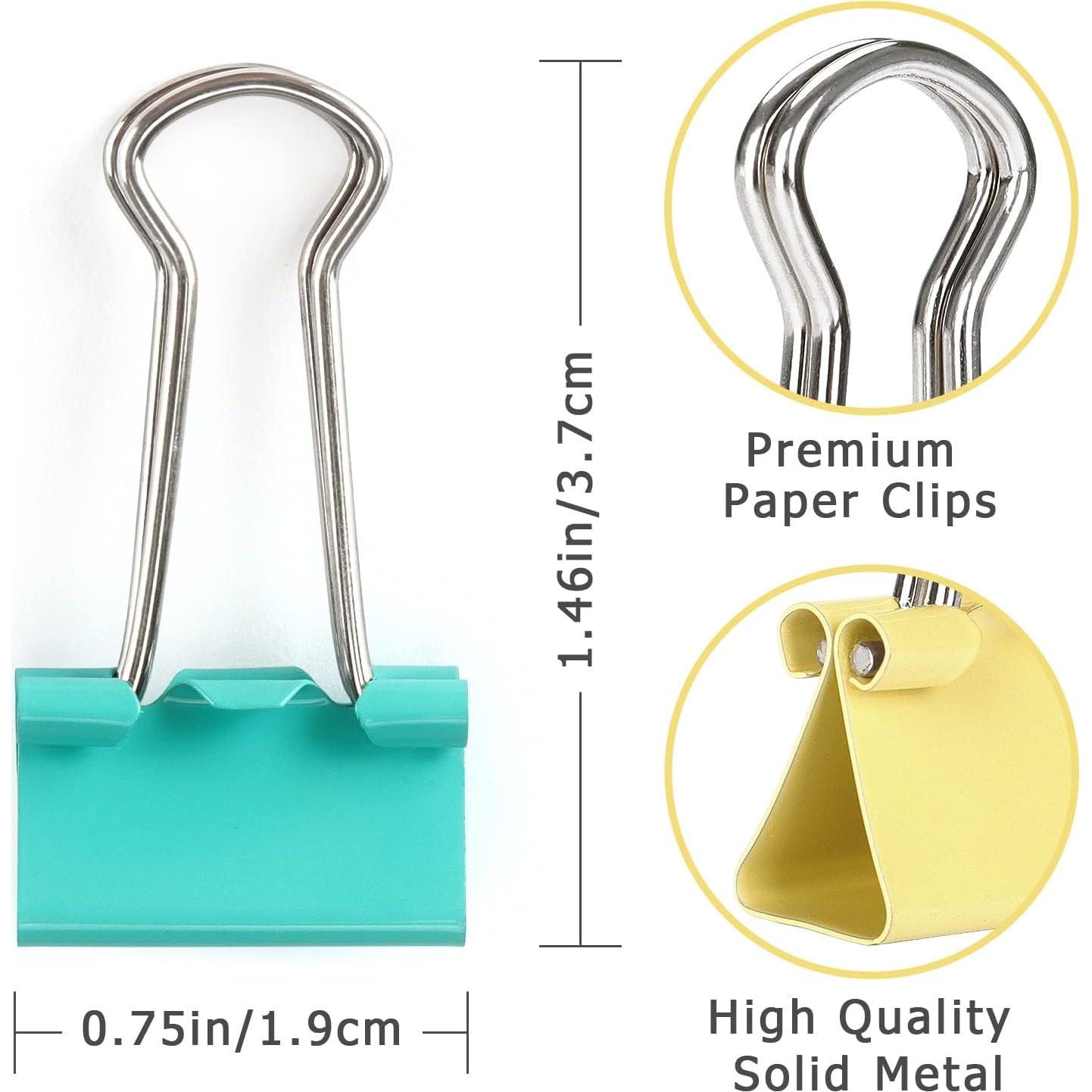 Clip de Encuadernación ZZTX Multicolor 40 Piezas 1.9 cm