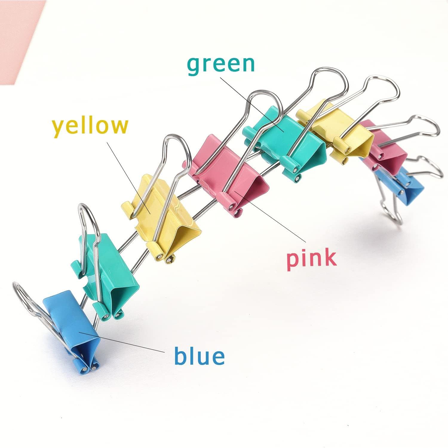 Clip de Encuadernación ZZTX Multicolor 40 Piezas 1.9 cm