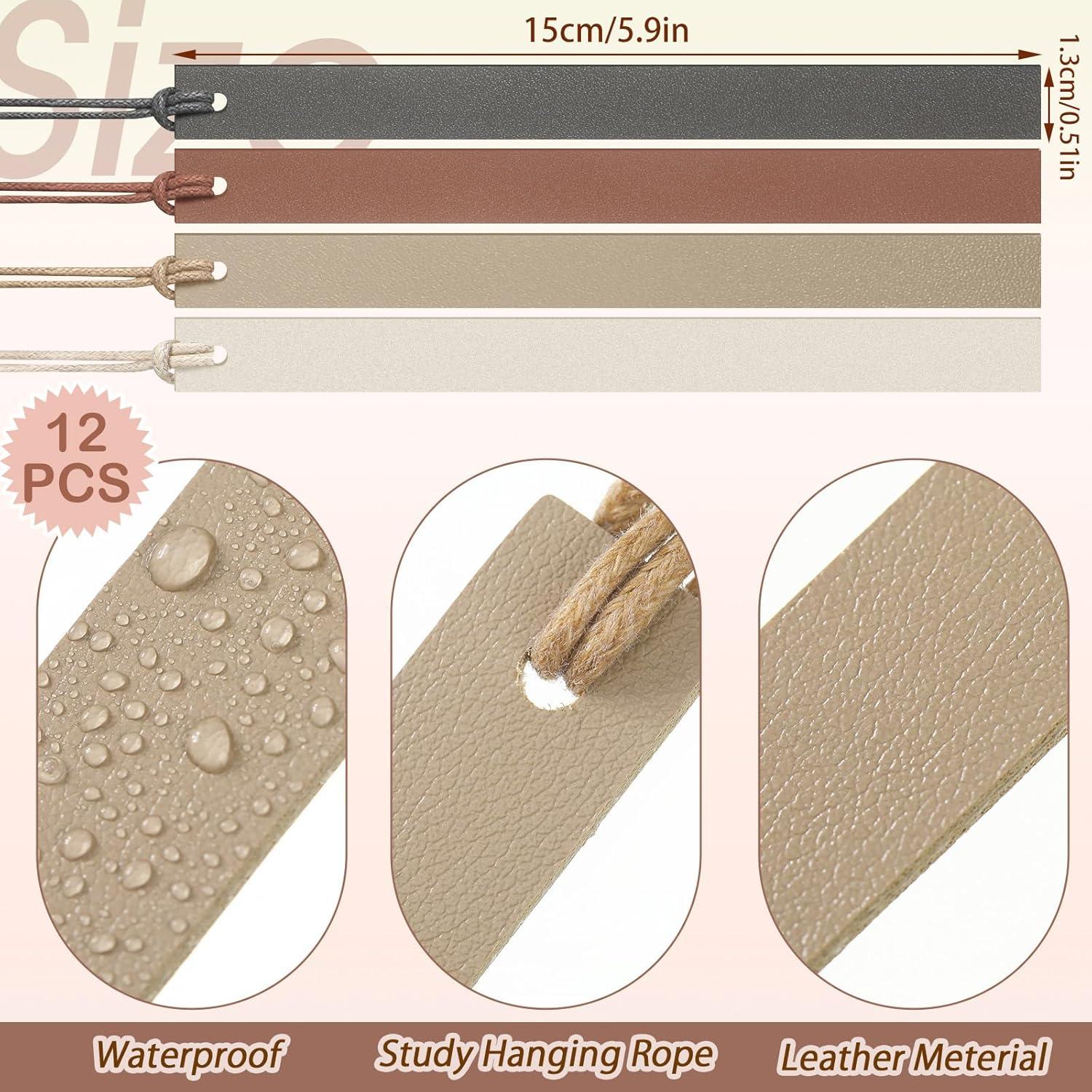 Marcadores de Piel Kosiz 12 Pcs Negro y Marrón para Lectura