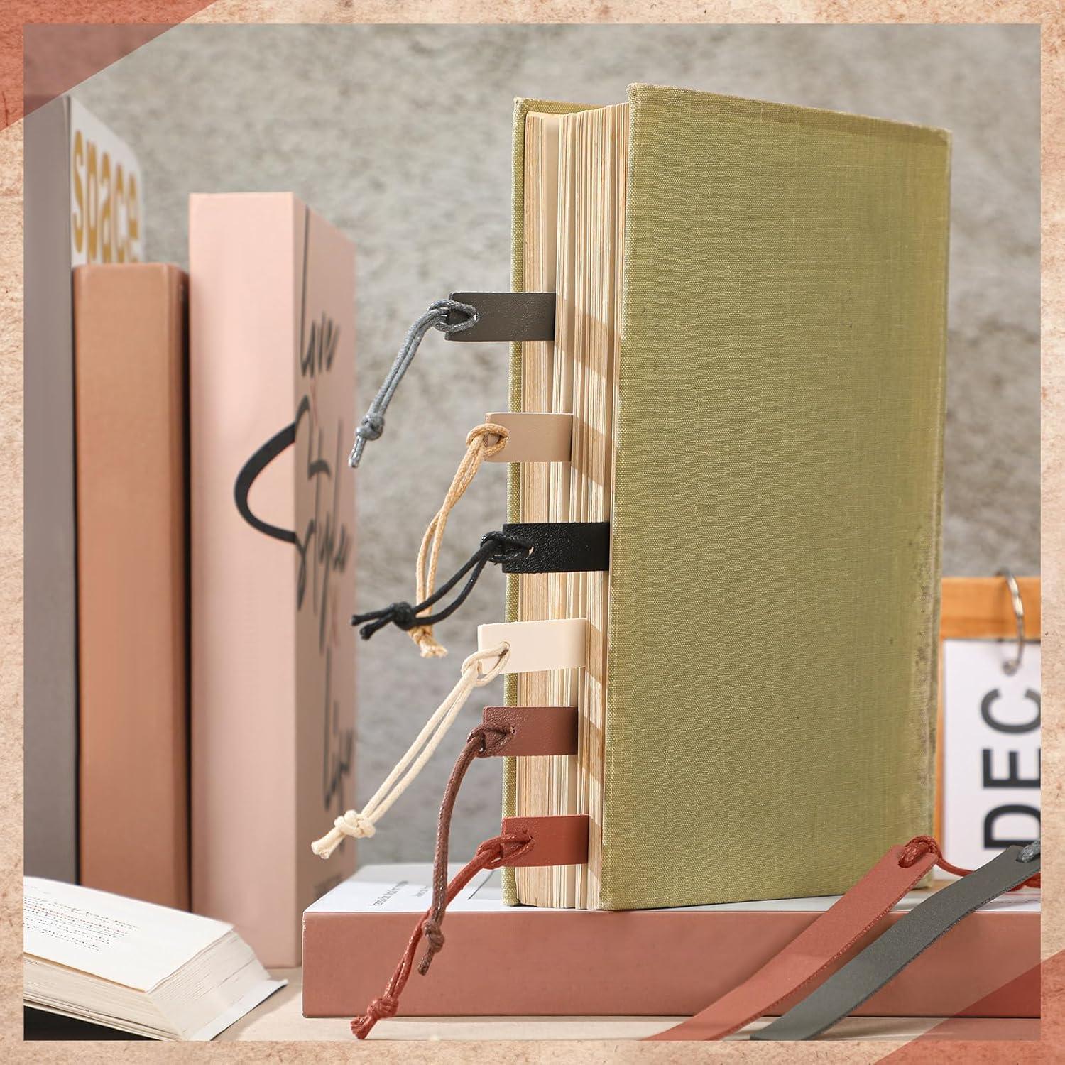 Marcadores de Piel Kosiz 12 Pcs Negro y Marrón para Lectura