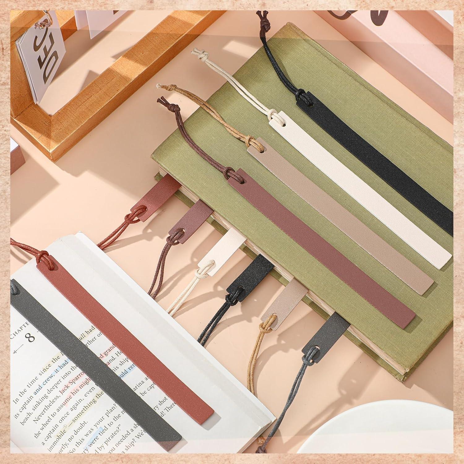 Marcadores de Piel Kosiz 12 Pcs Negro y Marrón para Lectura