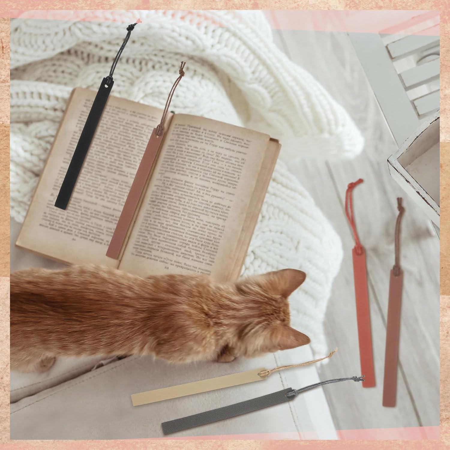 Marcadores de Piel Kosiz 12 Pcs Negro y Marrón para Lectura