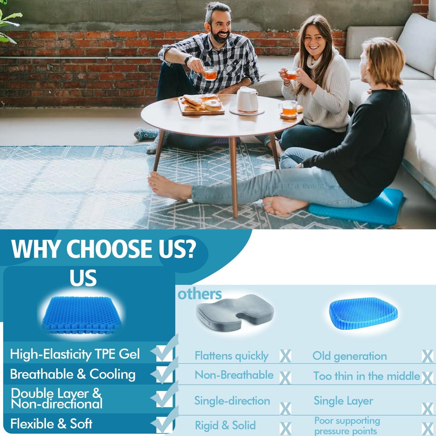 Cojín de Gel para Asiento JAEMEYEM GSC 4.57 cm Antideslizante