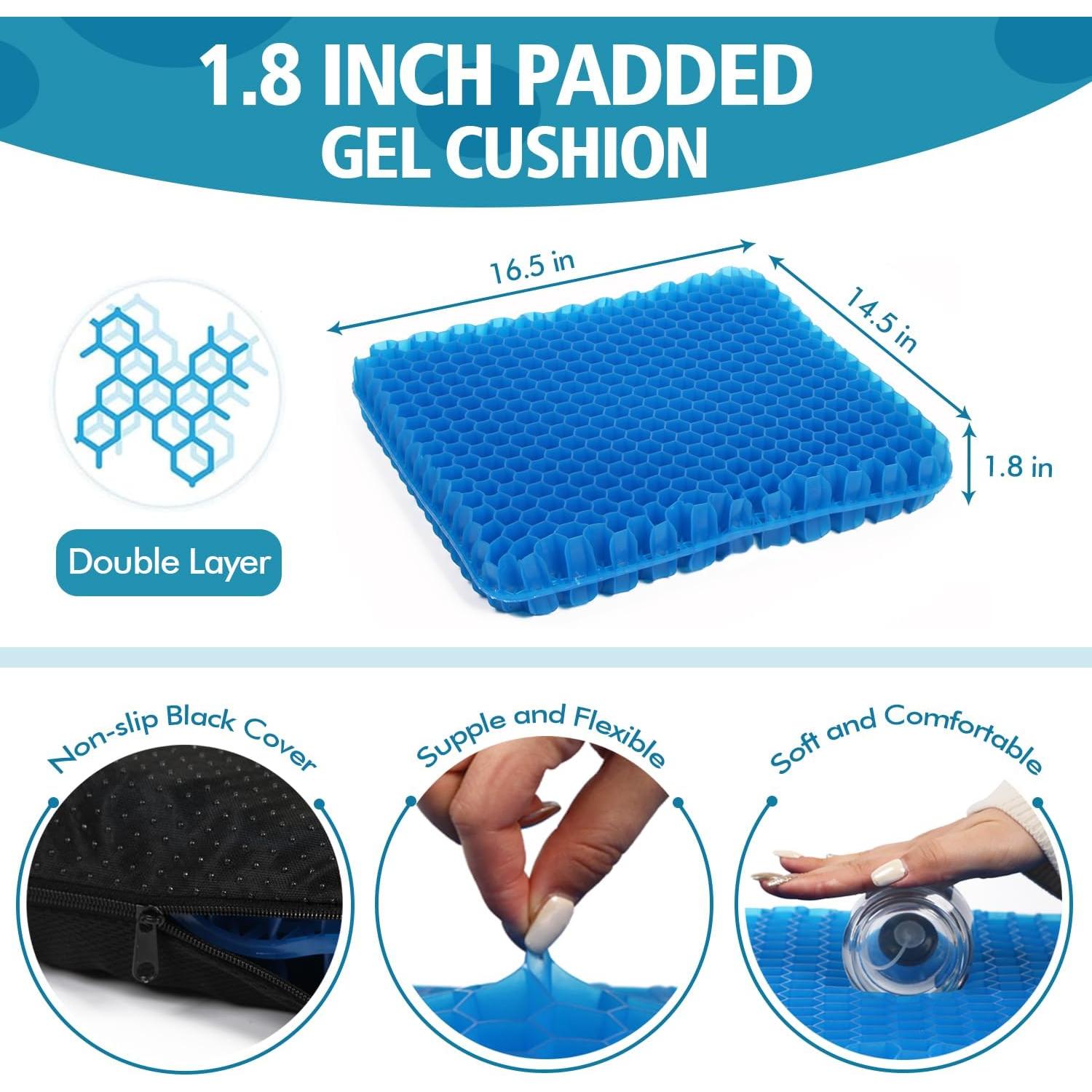 Cojín de Gel para Asiento JAEMEYEM GSC 4.57 cm Antideslizante