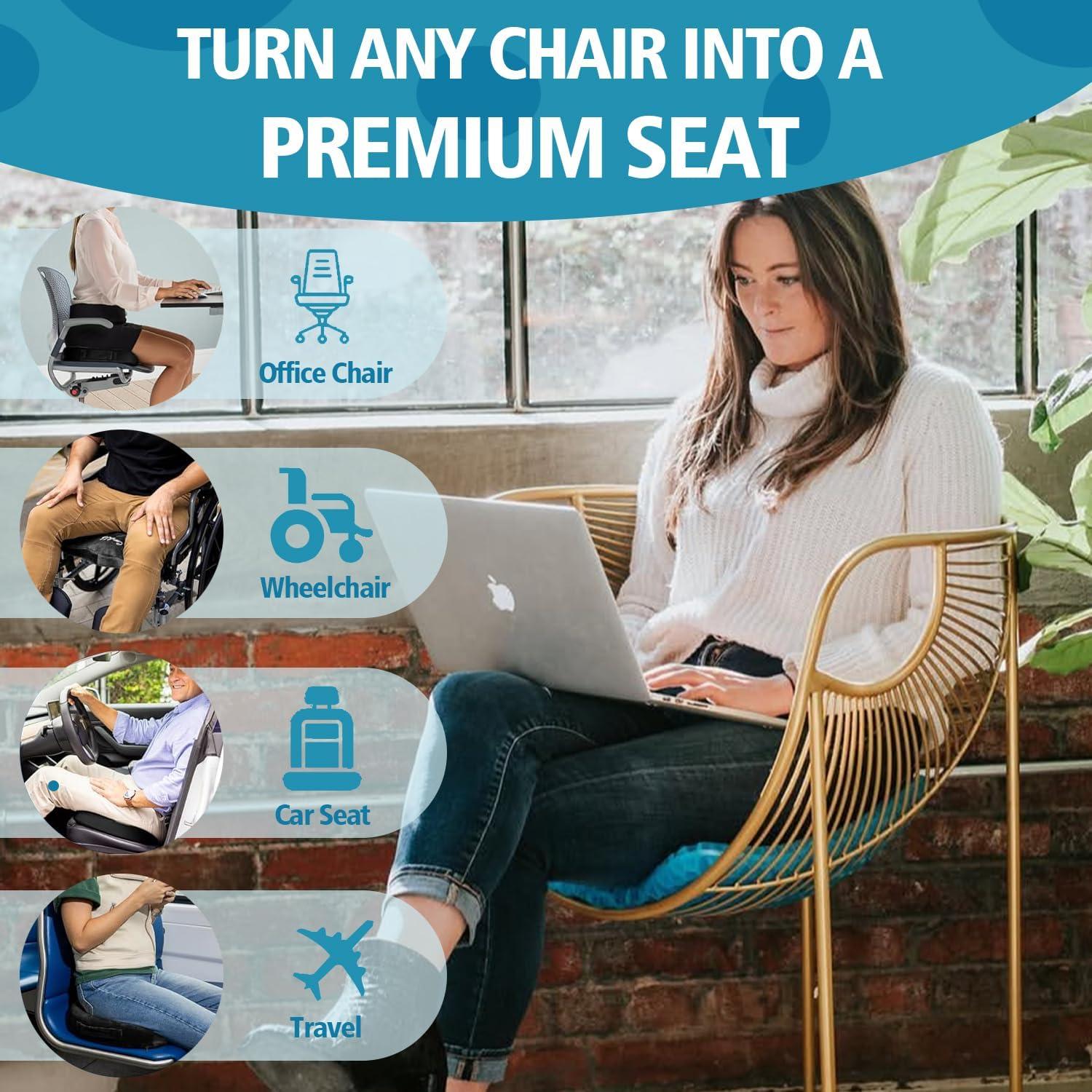 Cojín de Gel para Asiento JAEMEYEM GSC 4.57 cm Antideslizante