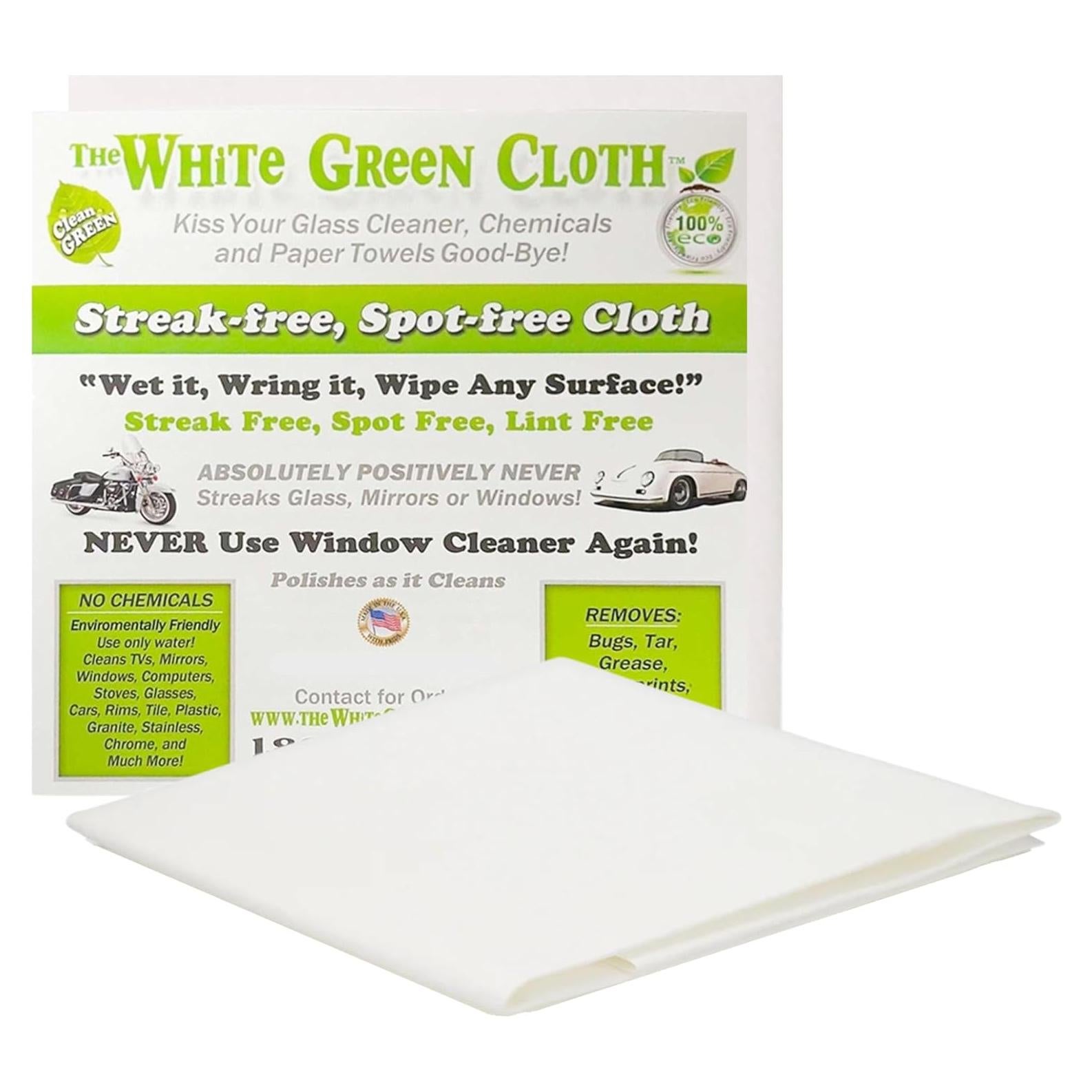 Paño de limpieza reutilizable El Paño Verde Blanco 40x40 cm