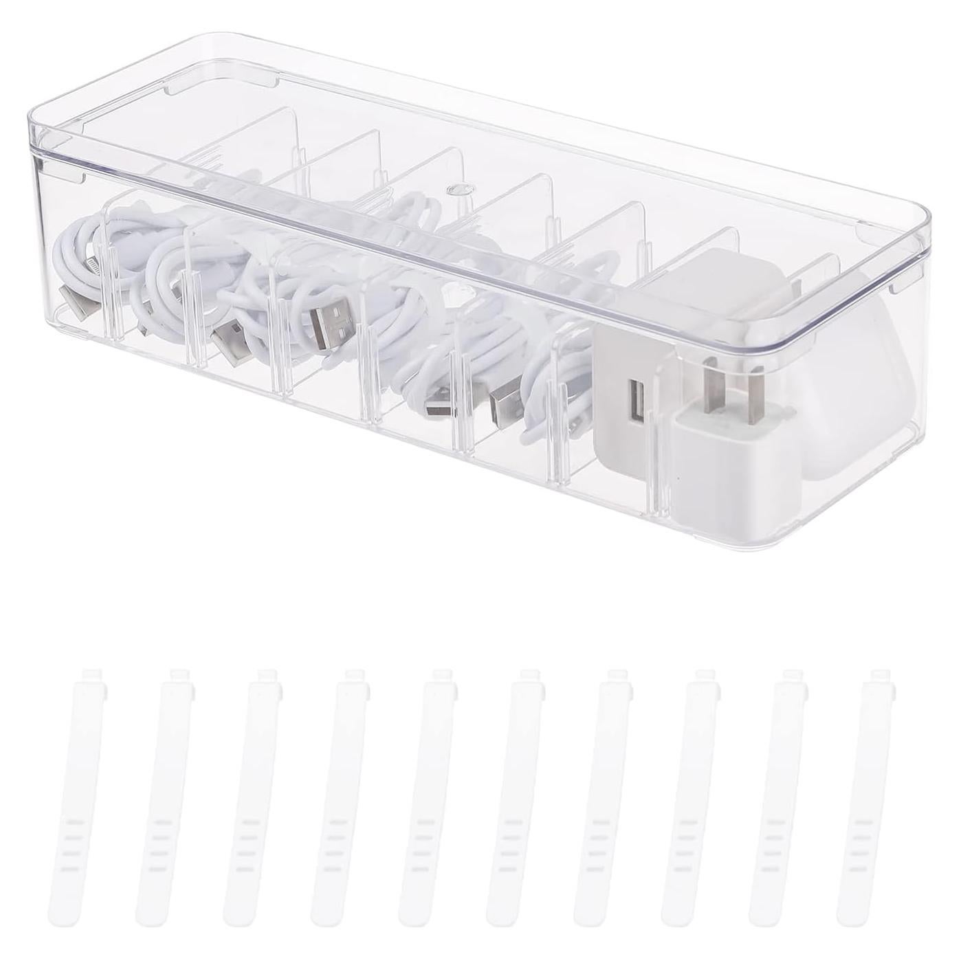 Caja Organizadora de Cables Yesesion 10L Transparente Ajustable