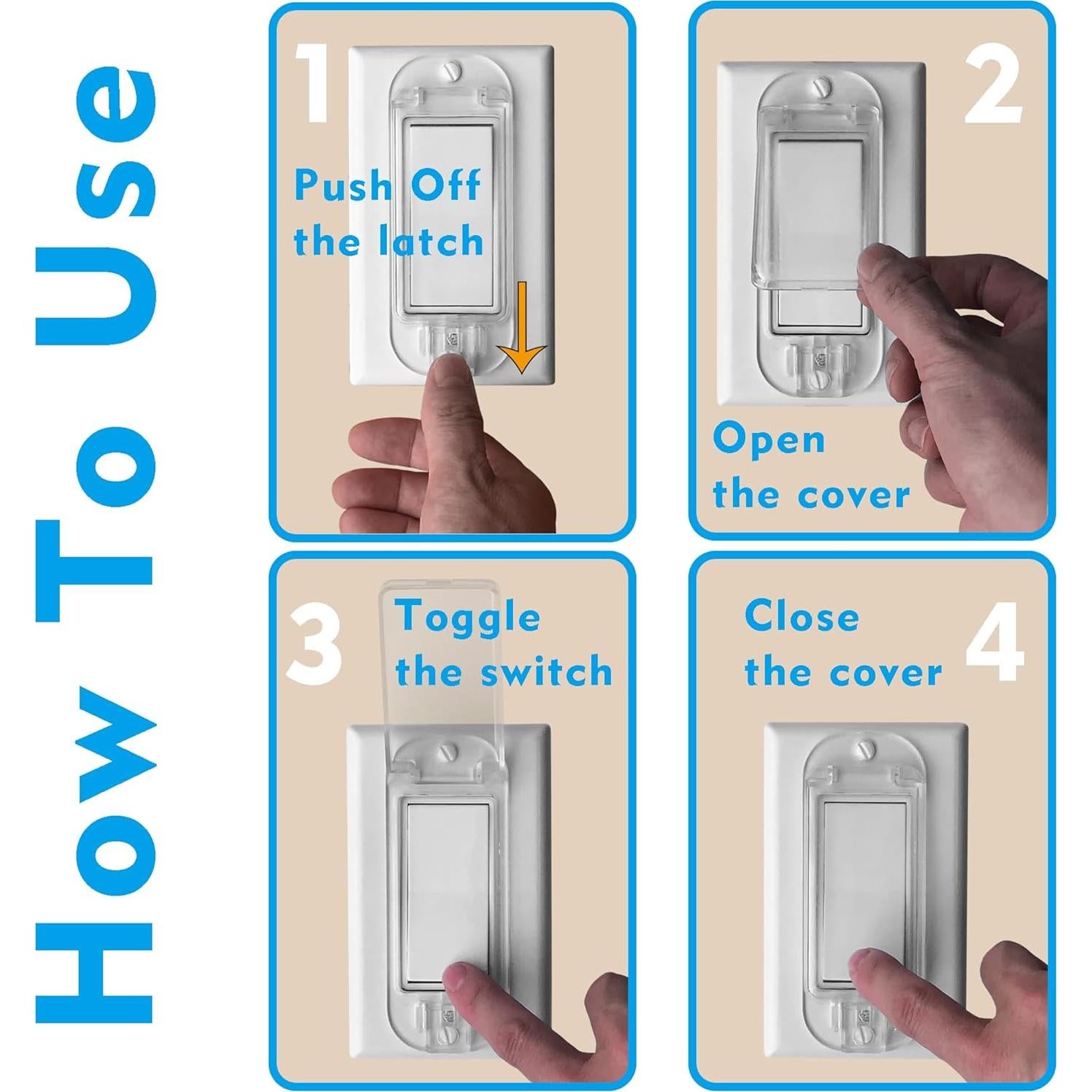 Cubierta de Protector de Interruptor de Luz LRANFOW - Paquete de 2
