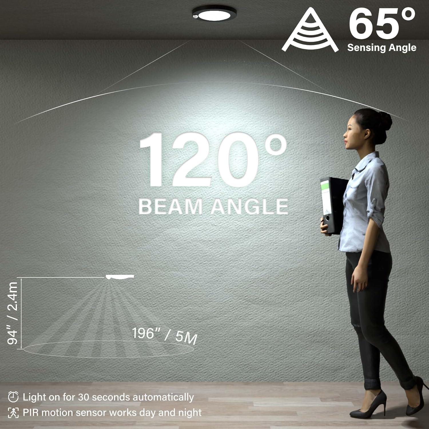 Luz de Closet ZAGO 6" Cableada con Sensor PIR 120V - 2 Paquetes