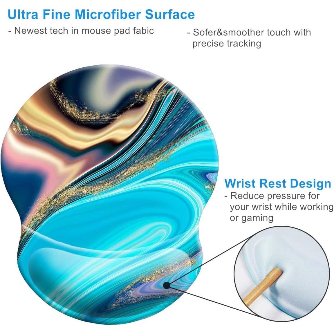 Alfombrilla de Ratón Knocent con Soporte para Muñeca 22x19cm