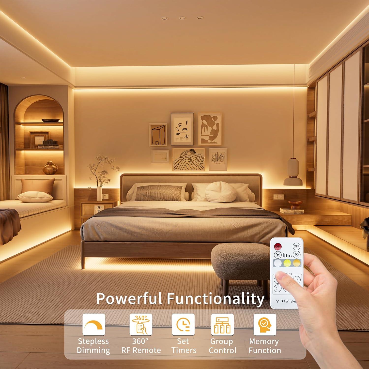 Tira LED COB PAUTIX 2m 2700K-6500K Dimmable con Control Remoto