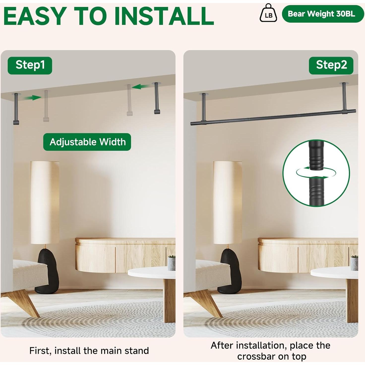 Soporte para Plantas Colgantes Uoveya 80 cm Negro Metal