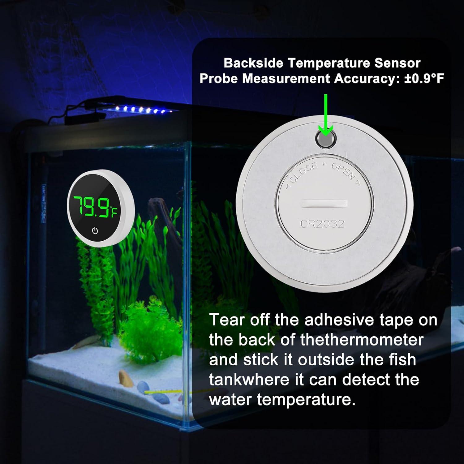 Termómetro Digital para Acuario DORHEA 2 Pcs LED Táctil 0-60°C