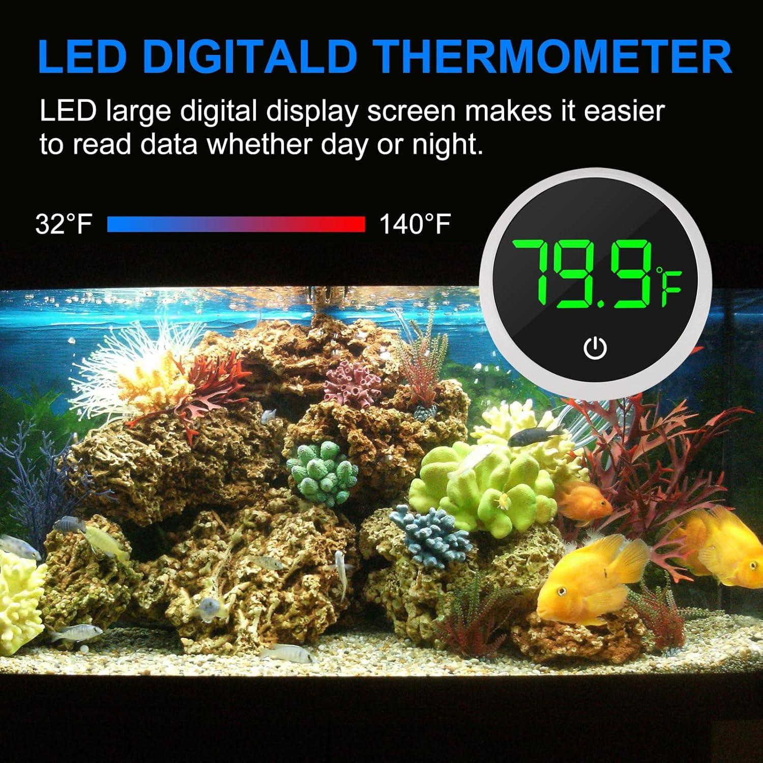 Termómetro Digital para Acuario DORHEA 2 Pcs LED Táctil 0-60°C