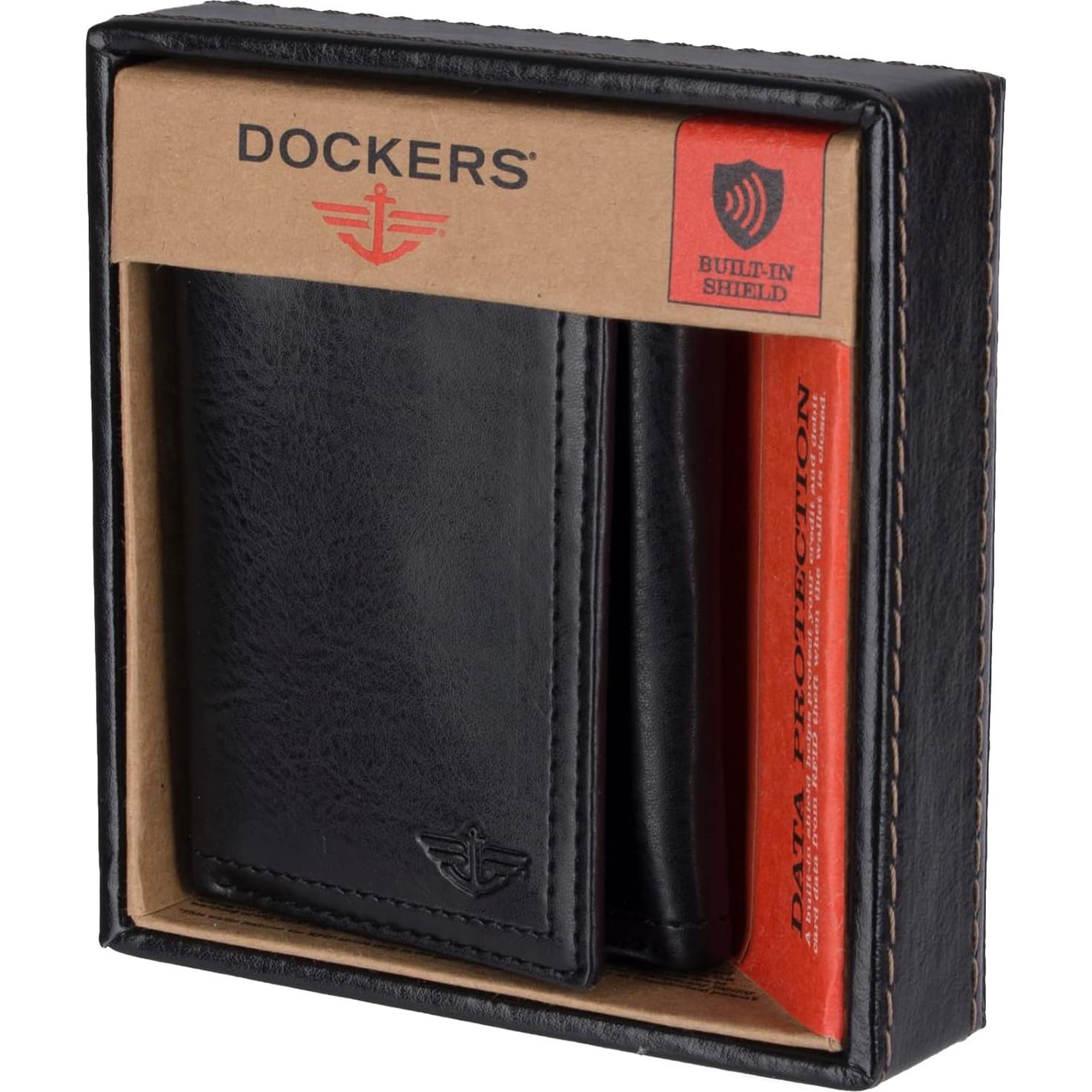 Cartera Trifold Slim Dockers para Hombre con 12 Ranuras y RFID