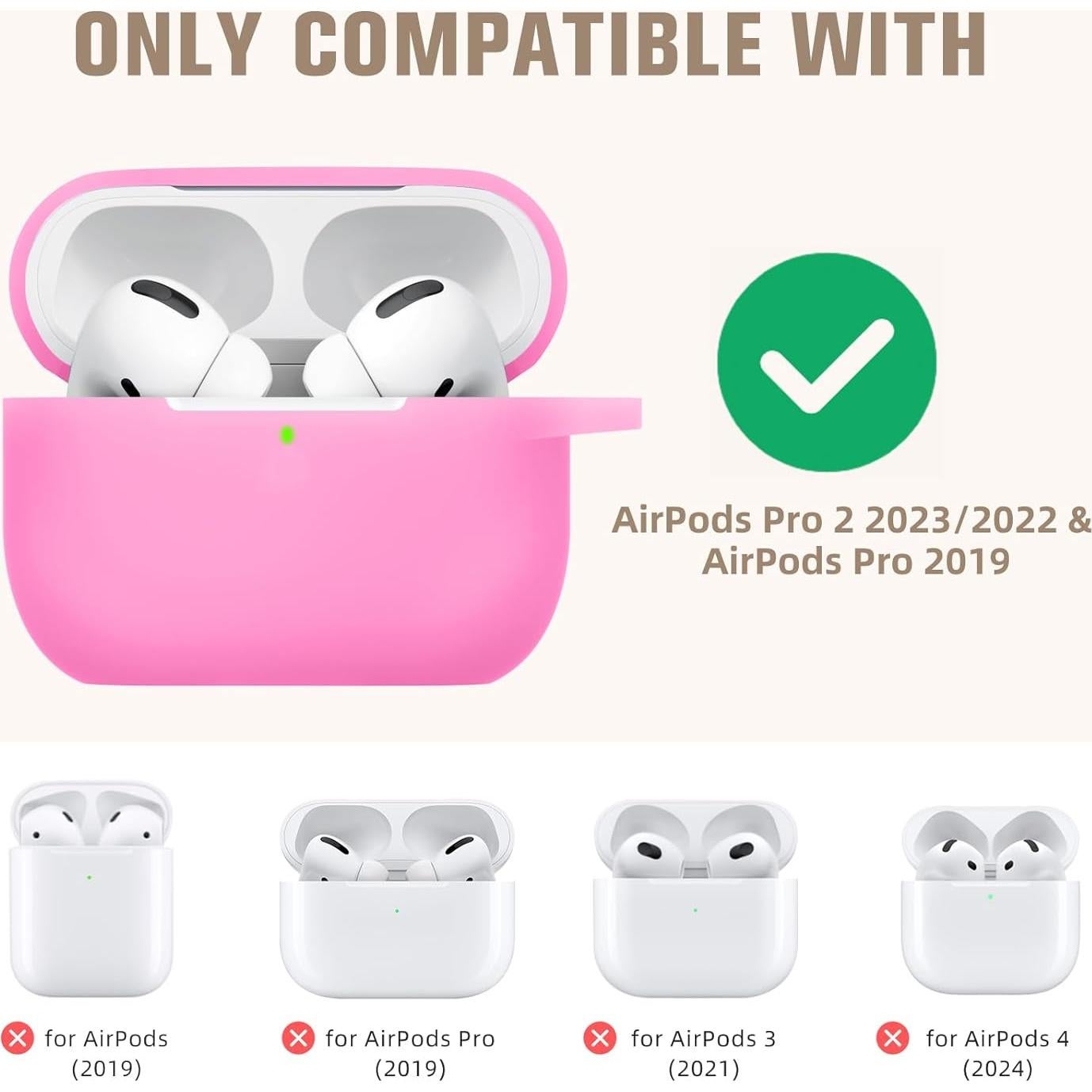 Funda de Silicona Hamile para AirPods Pro 2019/2022 - Brilla en la Oscuridad