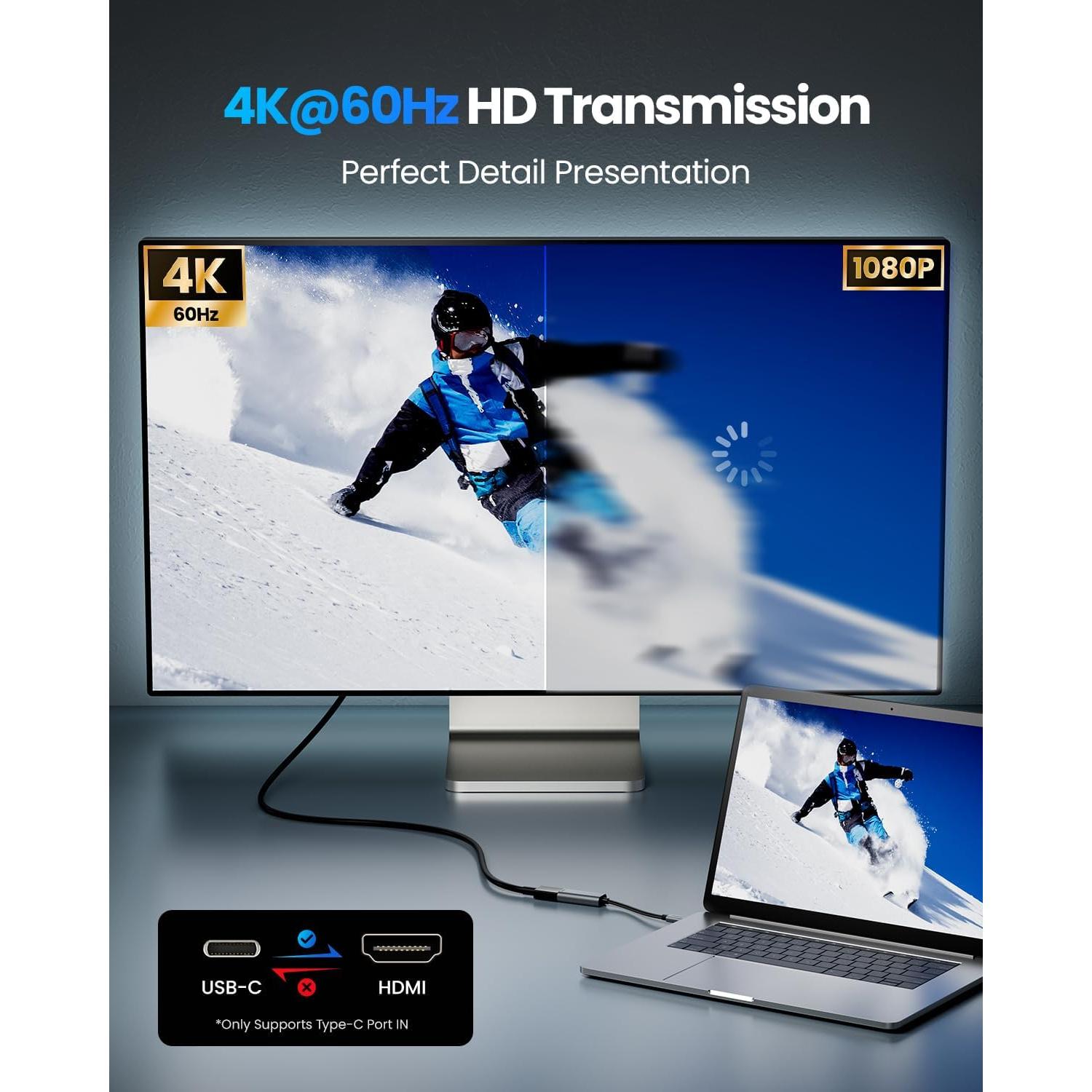 Adaptador USB-C a HDMI 4K 60Hz Wegear - Compatible iPhone, MacBook