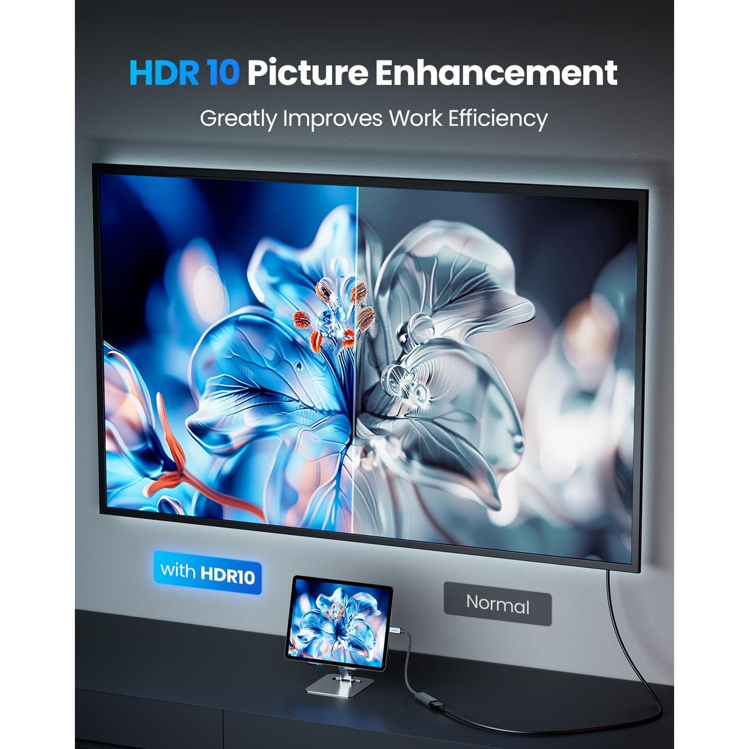 Adaptador USB-C a HDMI 4K 60Hz Wegear - Compatible iPhone, MacBook