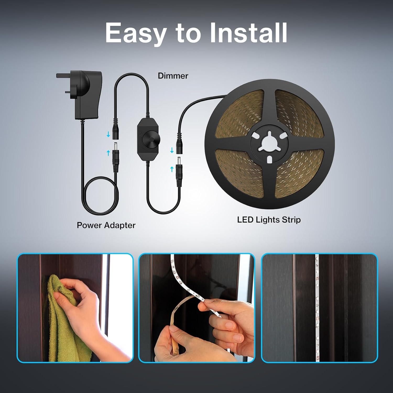 Tira LED Olafus 5m Regulable 300 LEDs 6000K Luz Blanca