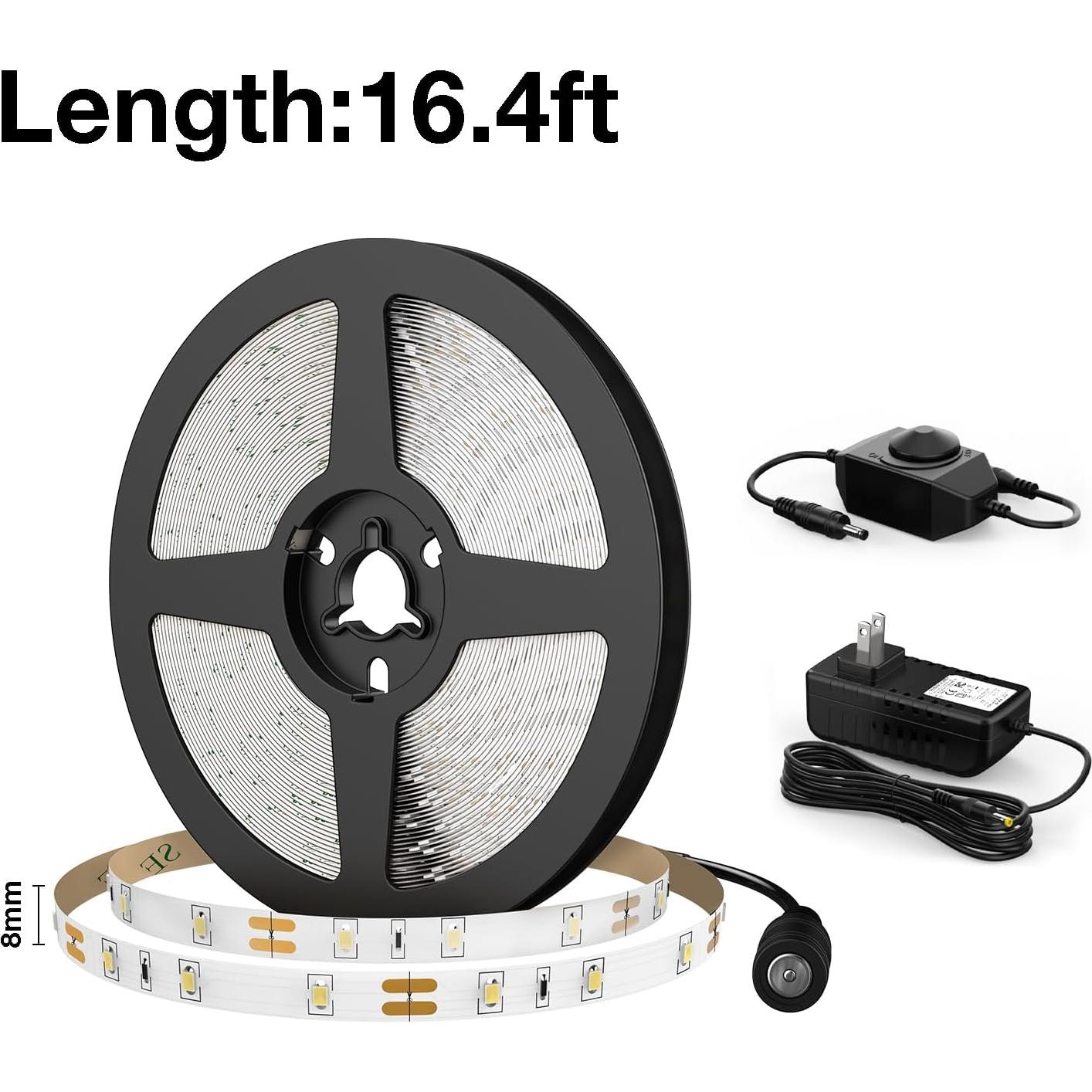 Tira LED Olafus 5m Regulable 300 LEDs 6000K Luz Blanca