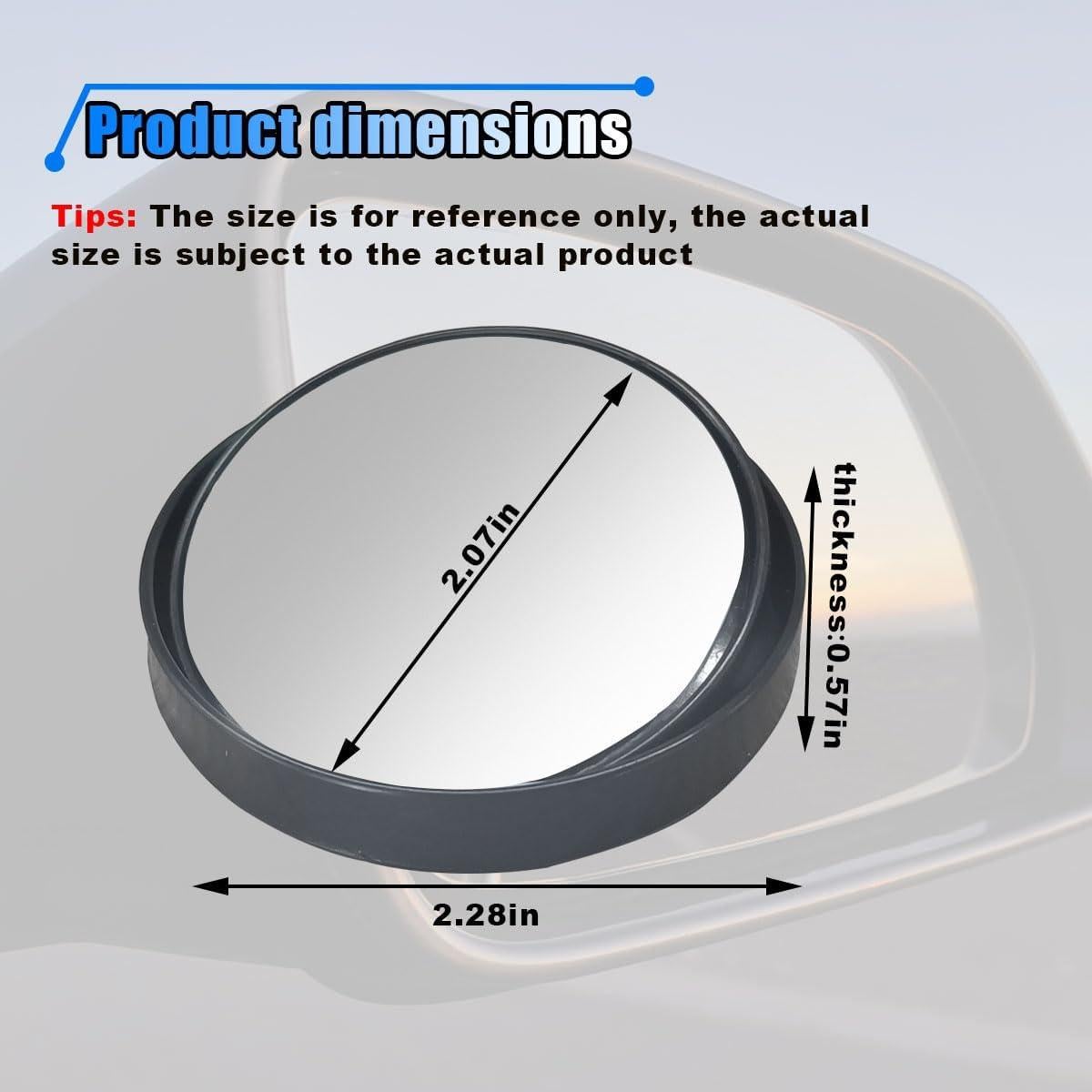 Espejo de Punto Ciego BDZMC 5.79 cm Ajustable Convexo