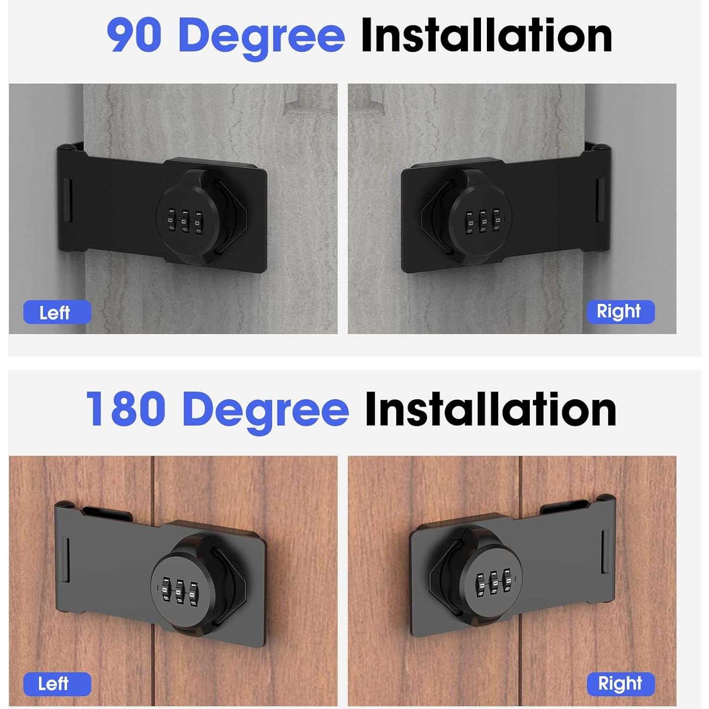 Cerraduras de combinación YogePote para puertas y gabinetes - 2 paquetes