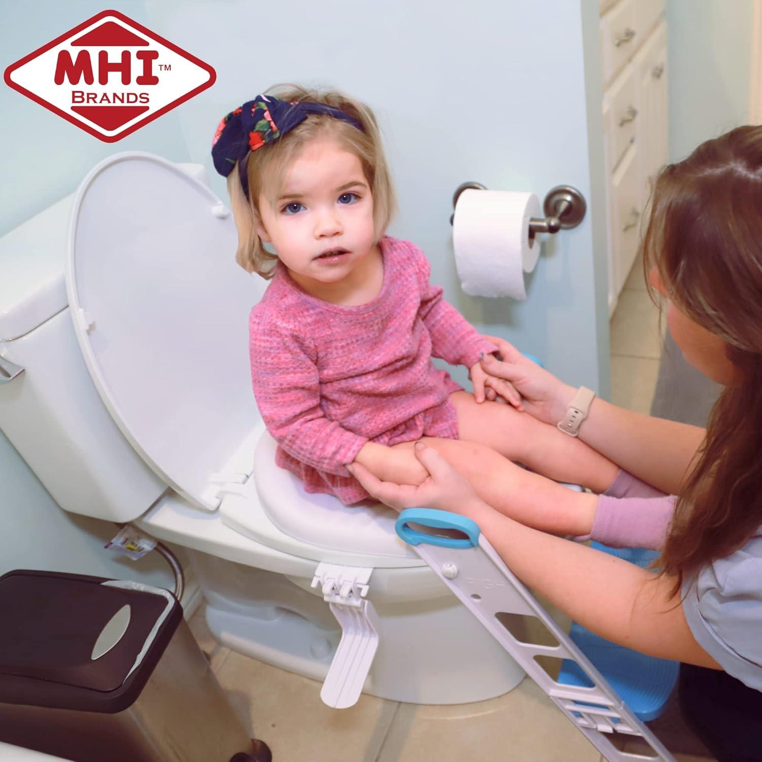 Asiento de Inodoro Acolchado Mommy's Helper Azul/Gris