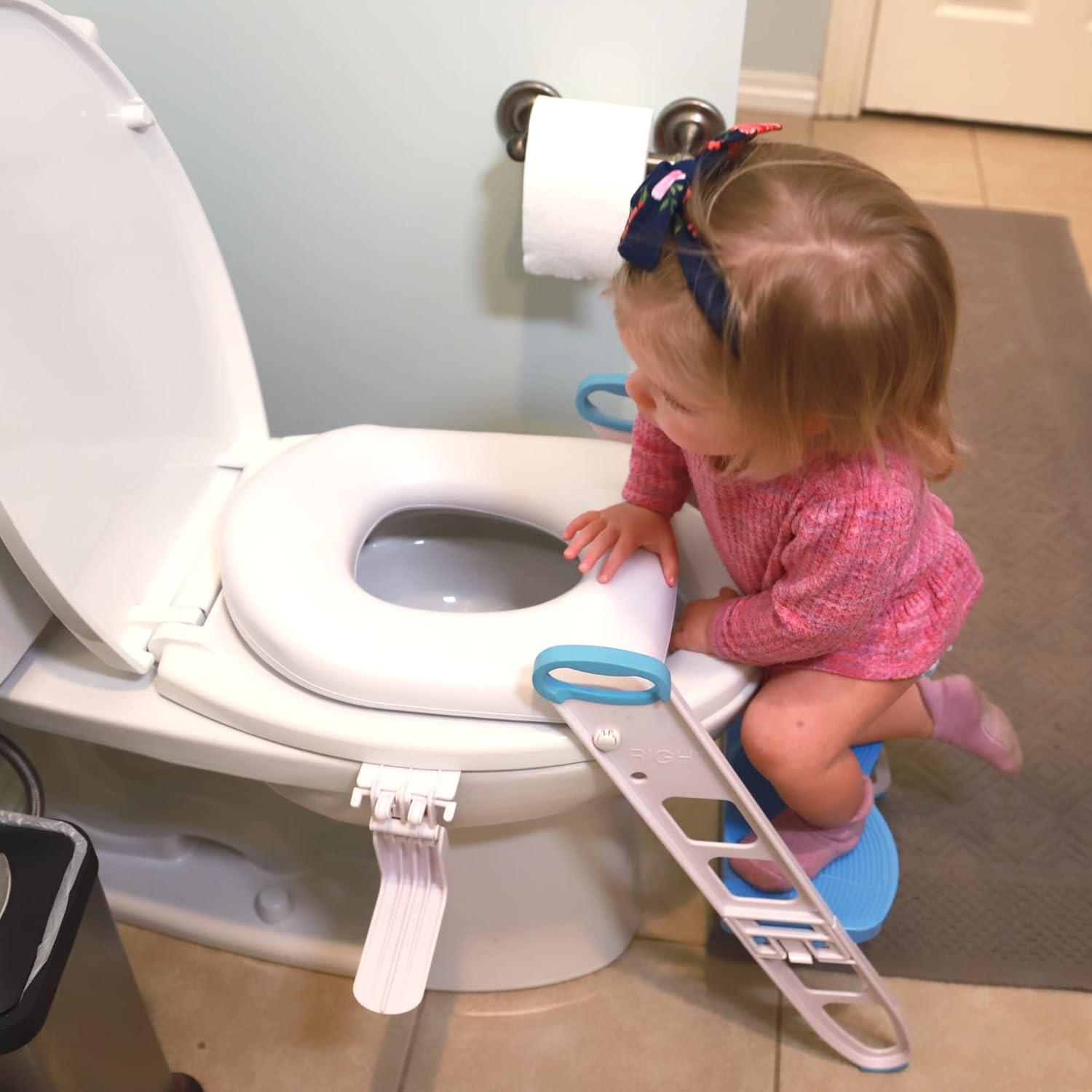 Asiento de Inodoro Acolchado Mommy's Helper Azul/Gris