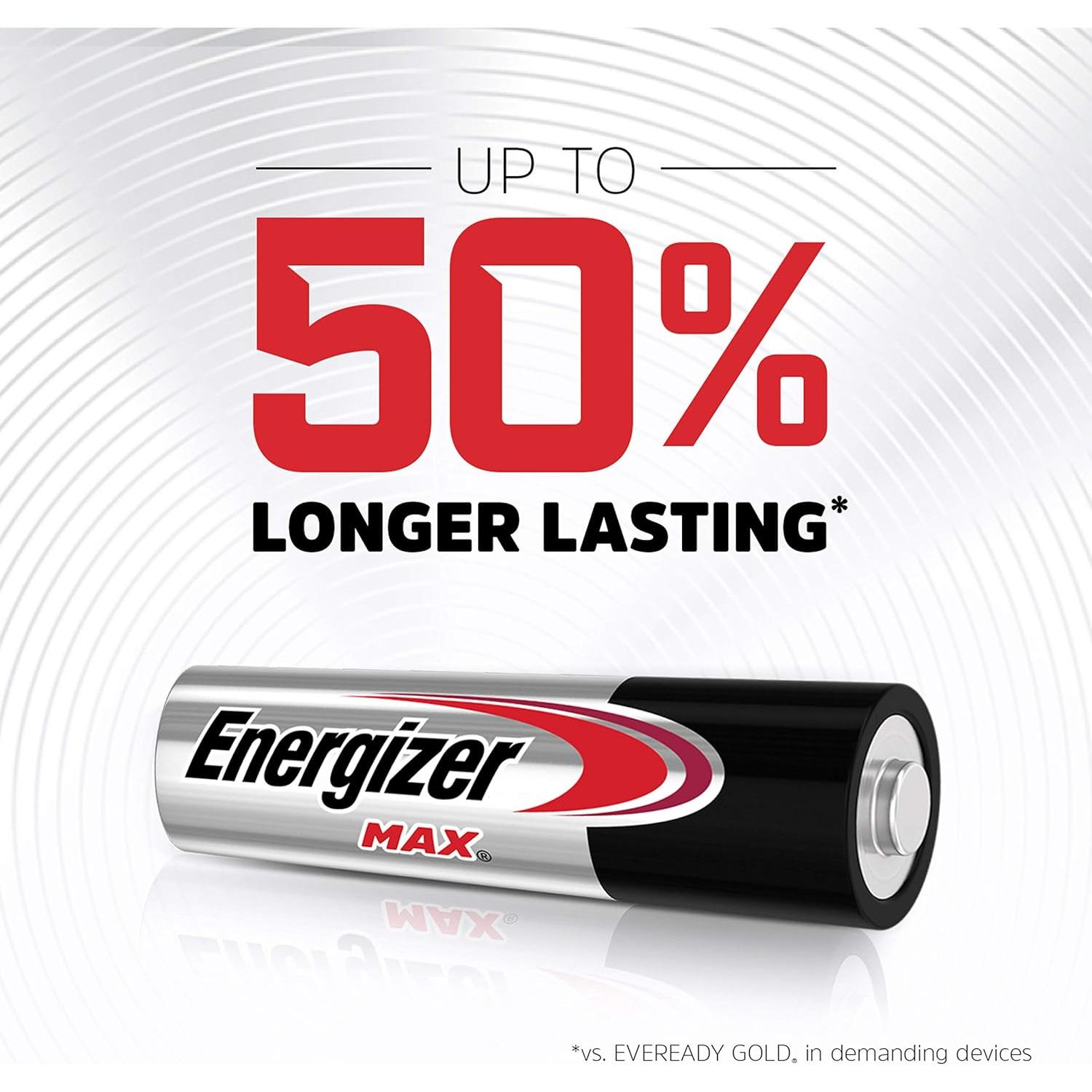 Baterías Alcalinas AA Energizer MAX 2 Unidades Larga Duración