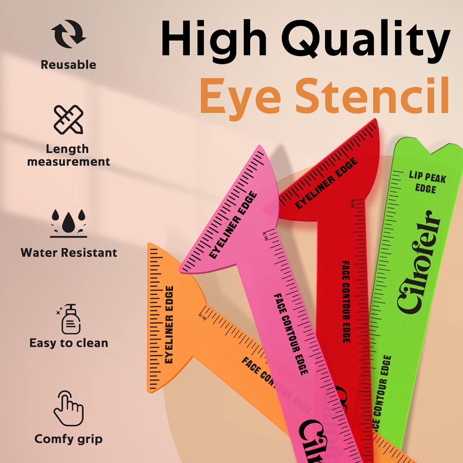 Plantillas de Delineador 4 en 1 Cilrofelr - Rosa Reutilizables