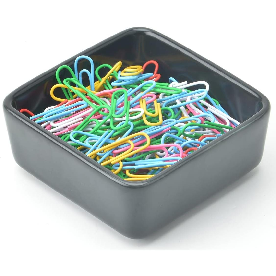 Organizador de Clips de Papel Cerámica SAMAZAMA Negro 2 Pcs