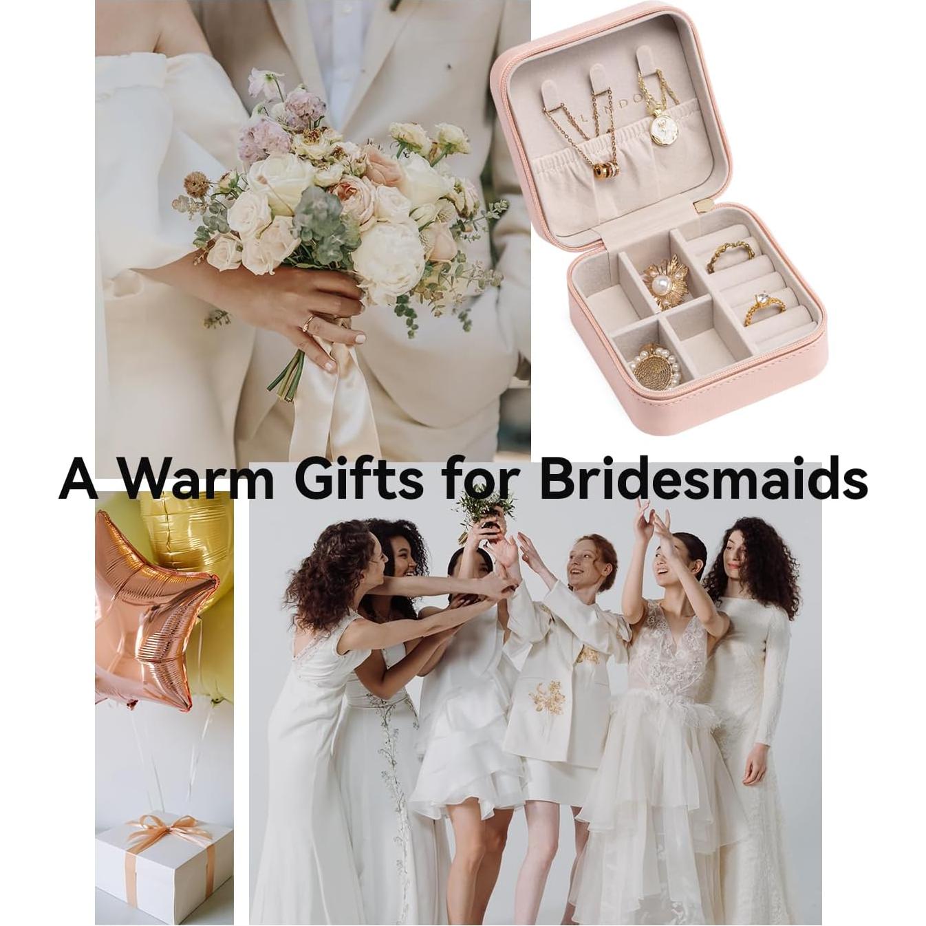 Organizador de Joyería de Viaje Vlando Beige 10x10x5 cm