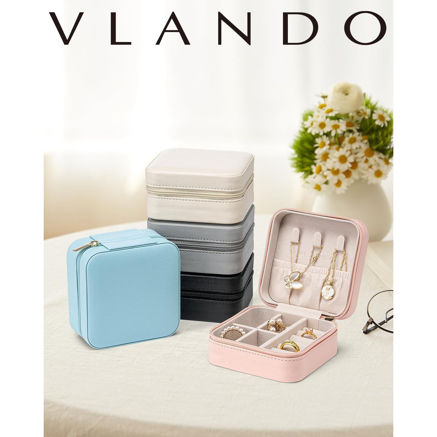 Organizador de Joyería de Viaje Vlando Beige 10x10x5 cm