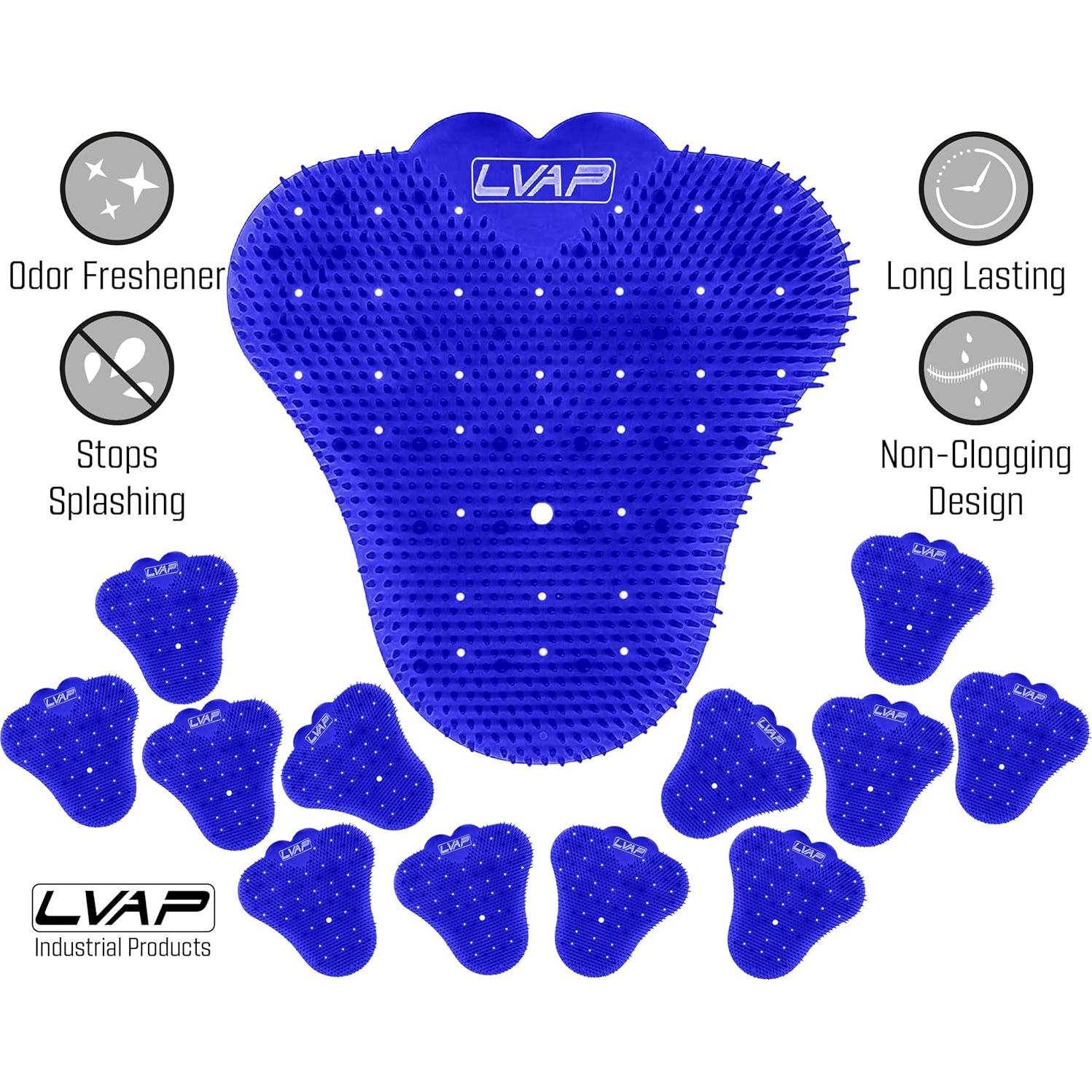 Desodorante de Pantalla de Urinal LVAP AntiSplash Azul - 12 Pzas