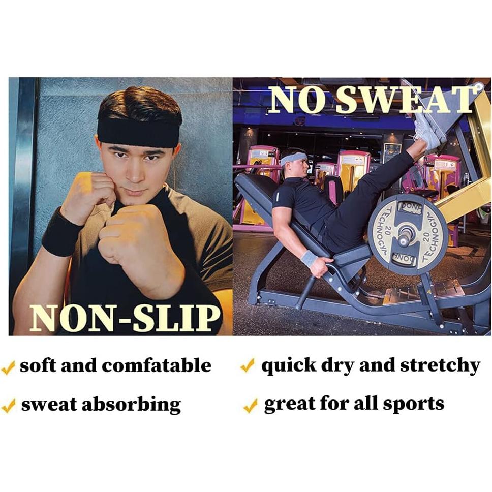 Juego de 9 Bandas para Sudor SUSU BLOCK - 3 Bandas Cabeza y 6 Muñecas