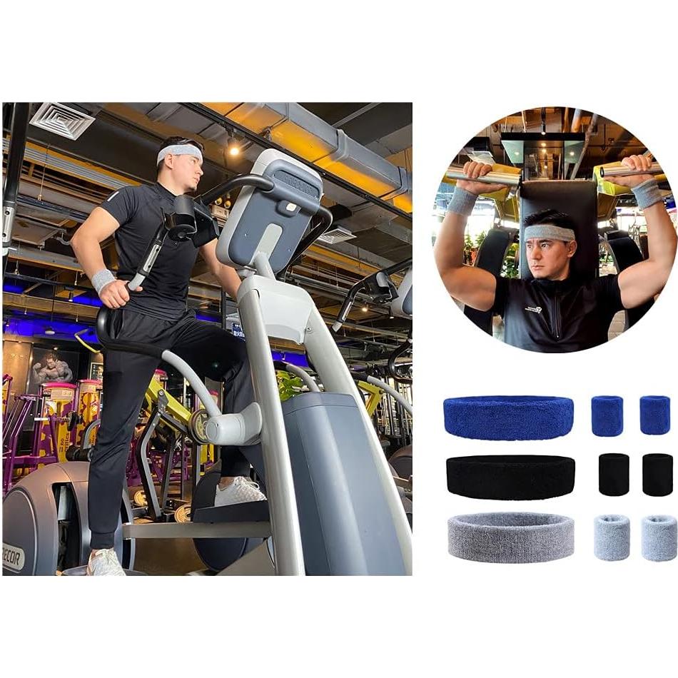 Juego de 9 Bandas para Sudor SUSU BLOCK - 3 Bandas Cabeza y 6 Muñecas