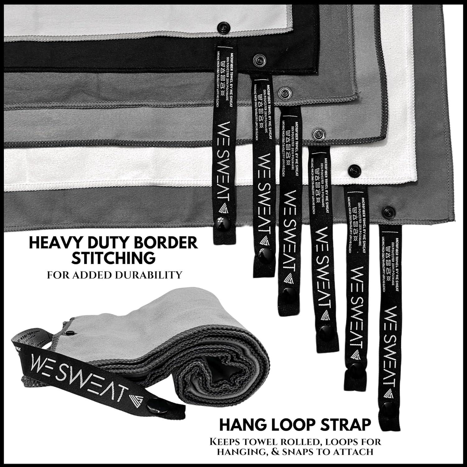 Toallas de Microfibra We Sweat - Paquete de 6, Secado Rápido