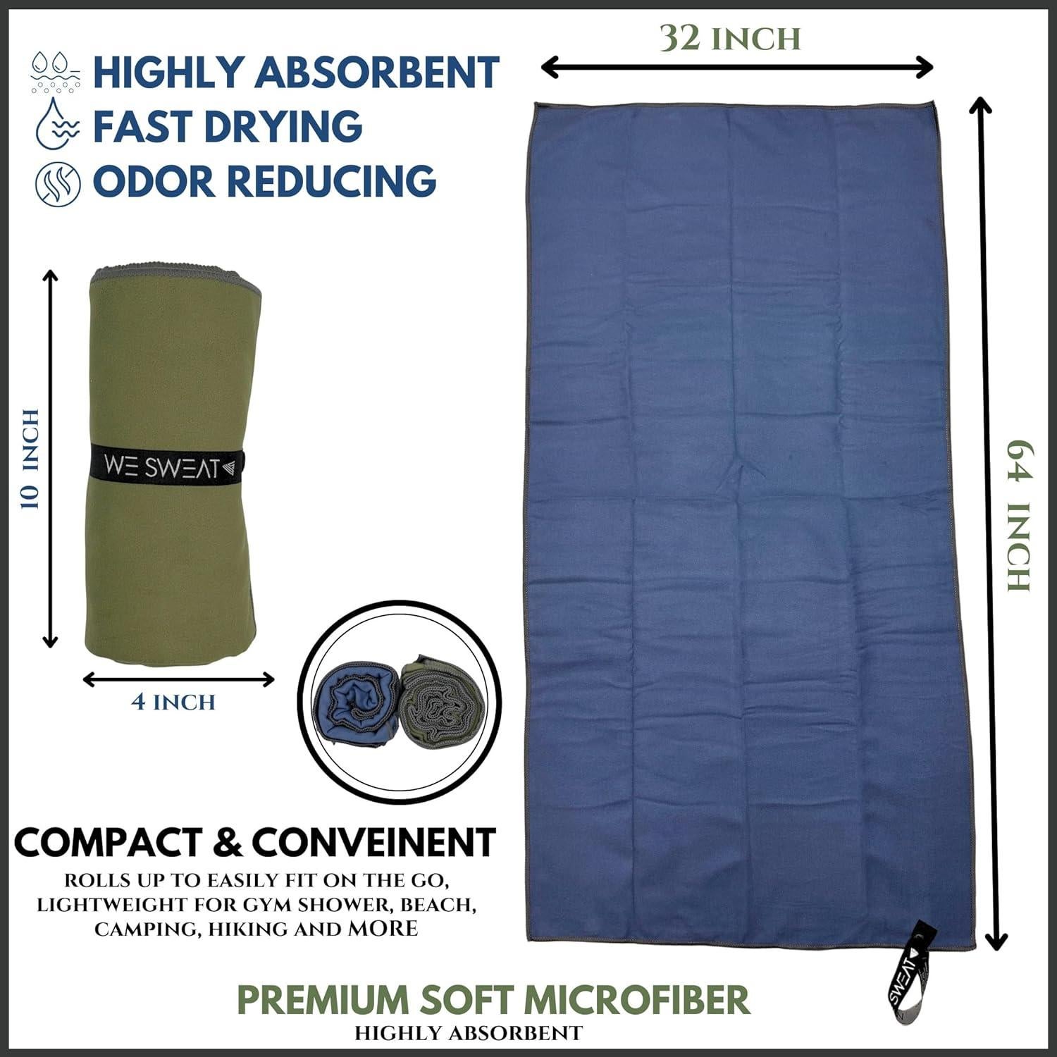Toallas de Ducha Microfibra We Sweat 2 Piezas Secado Rápido