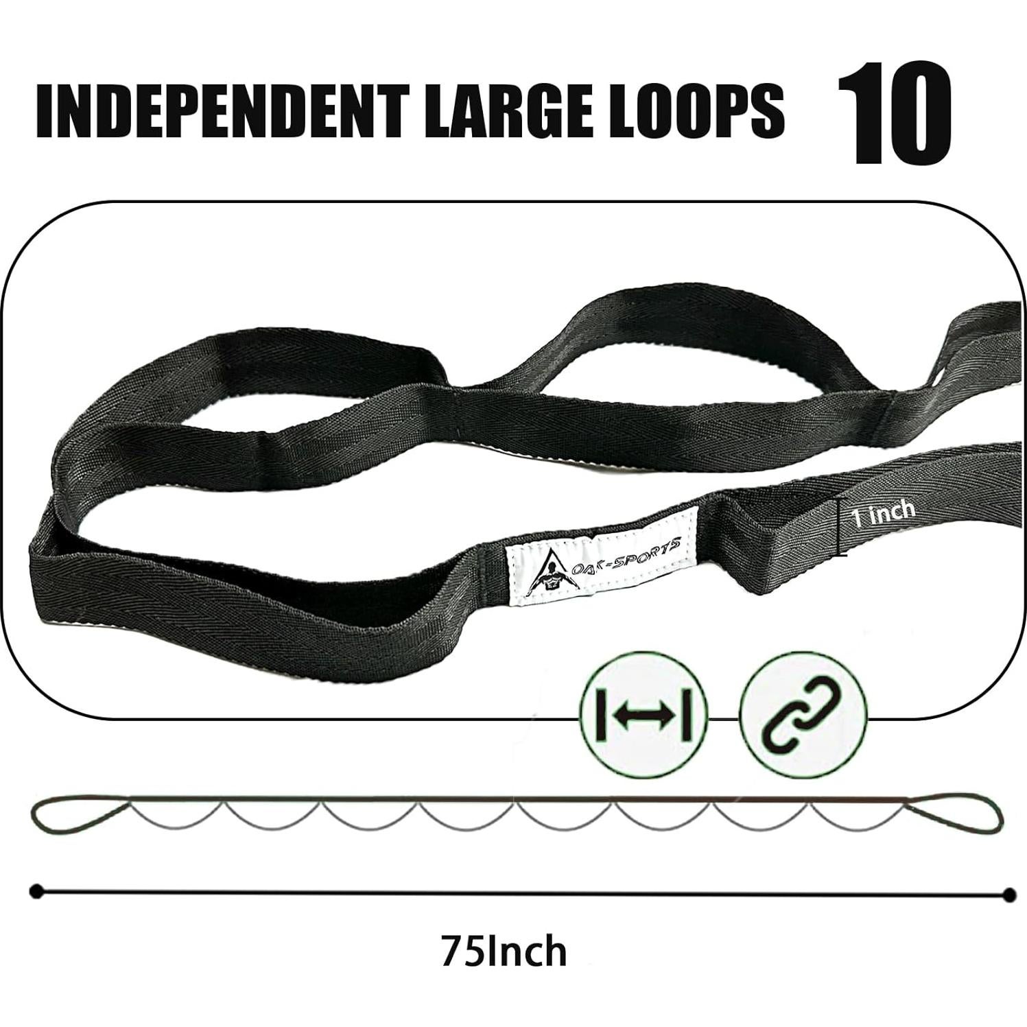 Correa de Estiramiento Oak-Sports 190.5 cm para Yoga y Pilates