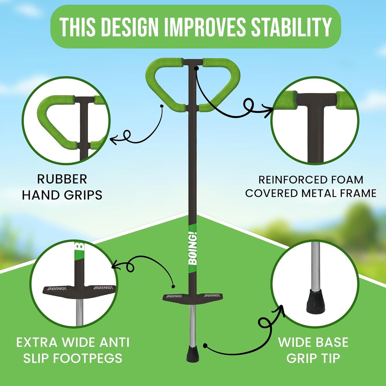 Pogo Stick Geospace Jumparoo Boing! PRO para Niños 27-45 kg
