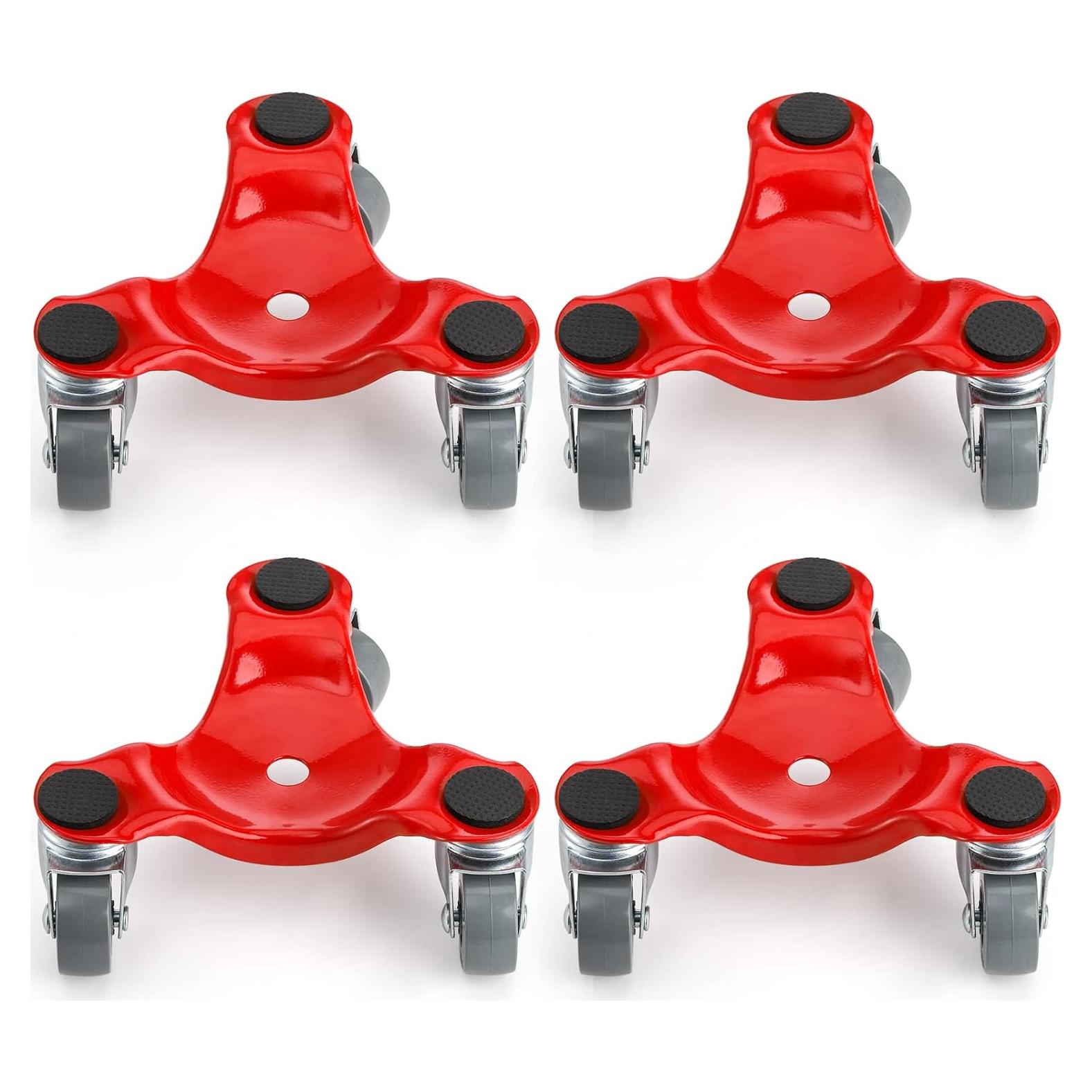 Carro Tri-Dolly de Acero ZEAYEA 4 Piezas 90,72 kg 16 cm