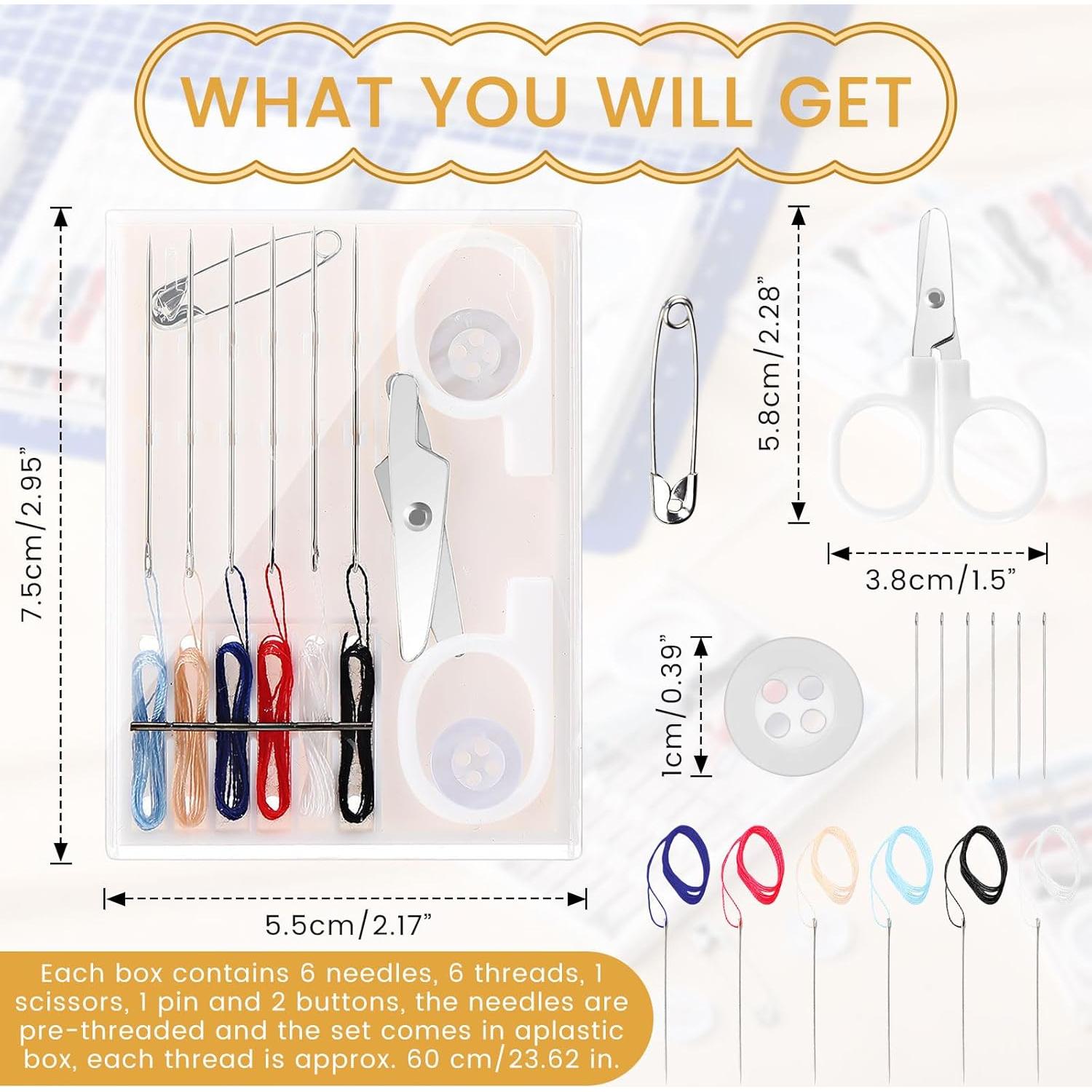 Kit de Costura de Viaje Knitgrip - 48 Cajas Portátiles