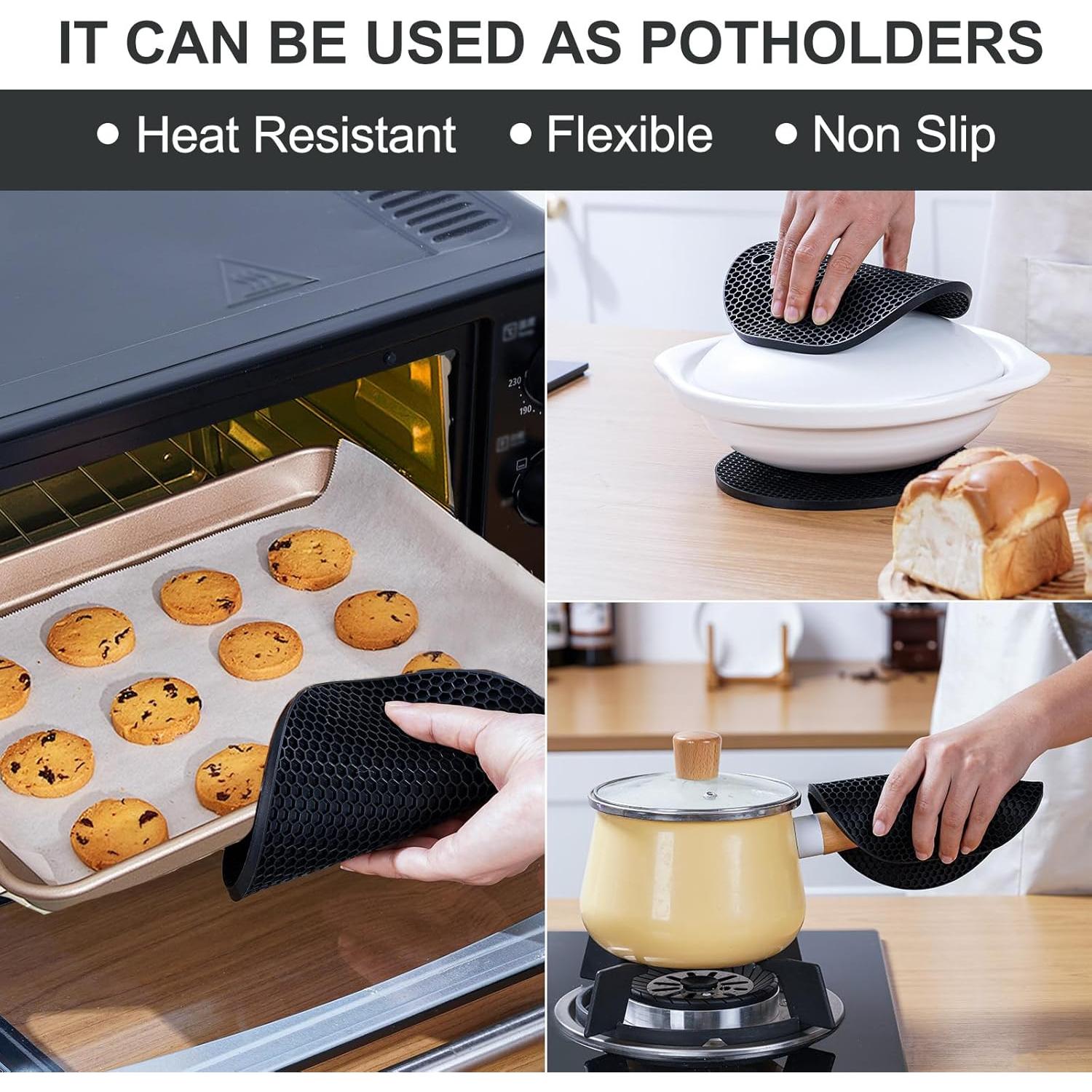 Juego de 4 Trivets de Silicona Yunlihua Antideslizantes