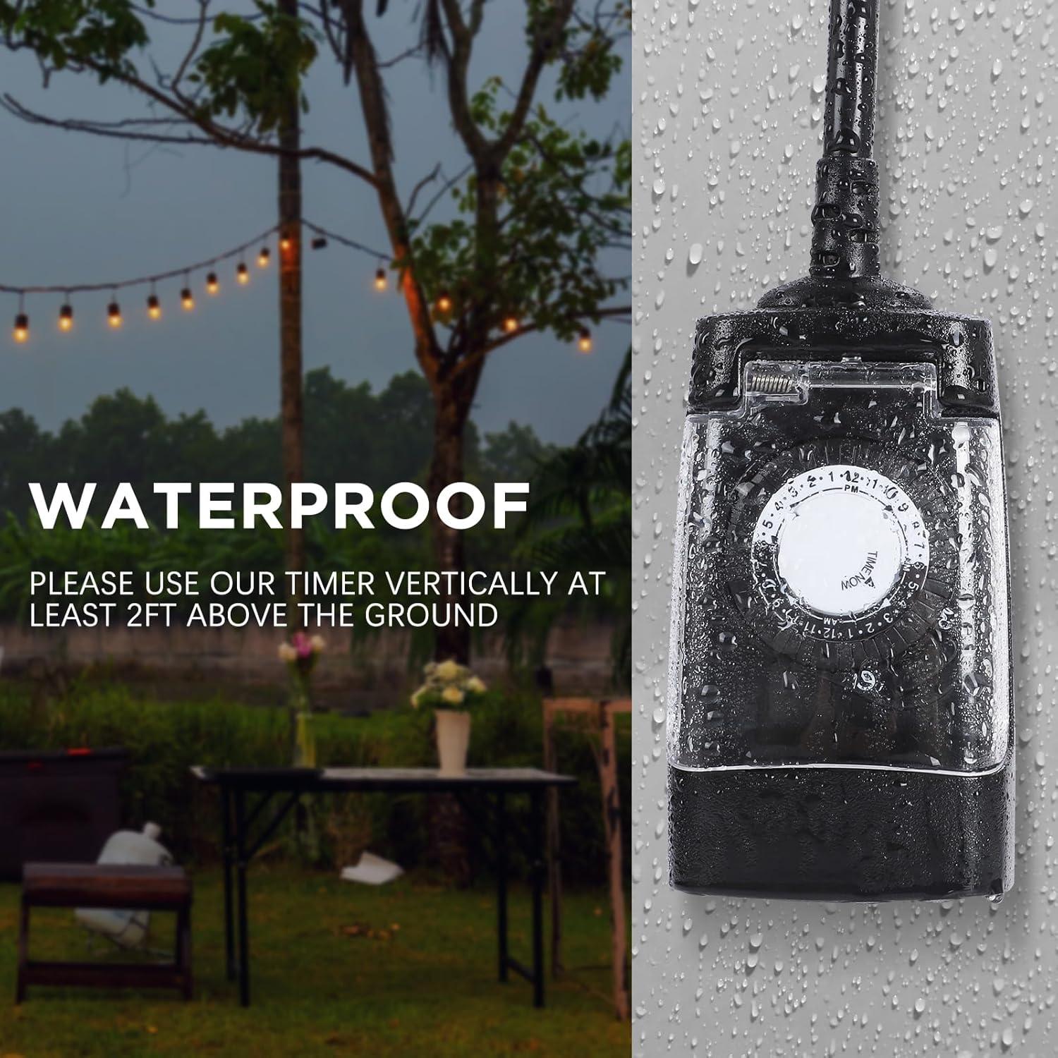 Temporizador Mecánico Exterior G-Homa 48 Configuraciones 15A