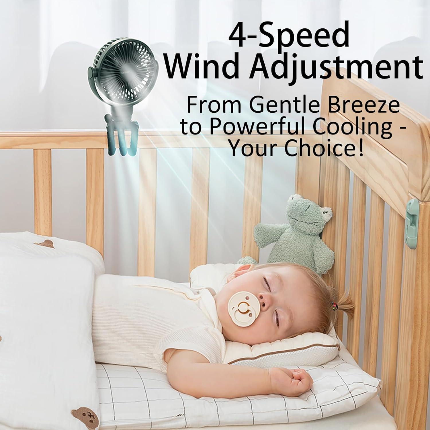 Ventilador Portátil JISULIFE Life1 Plus, 4 Velocidades, 720°